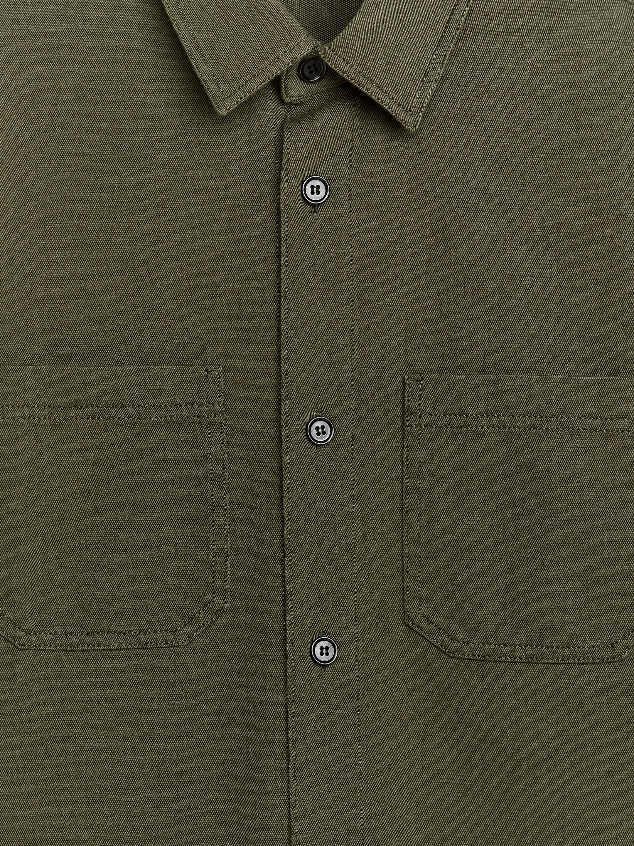 Visa större bild: Overshirt i bomullstwill - Grön - HERR | H&M SE 2