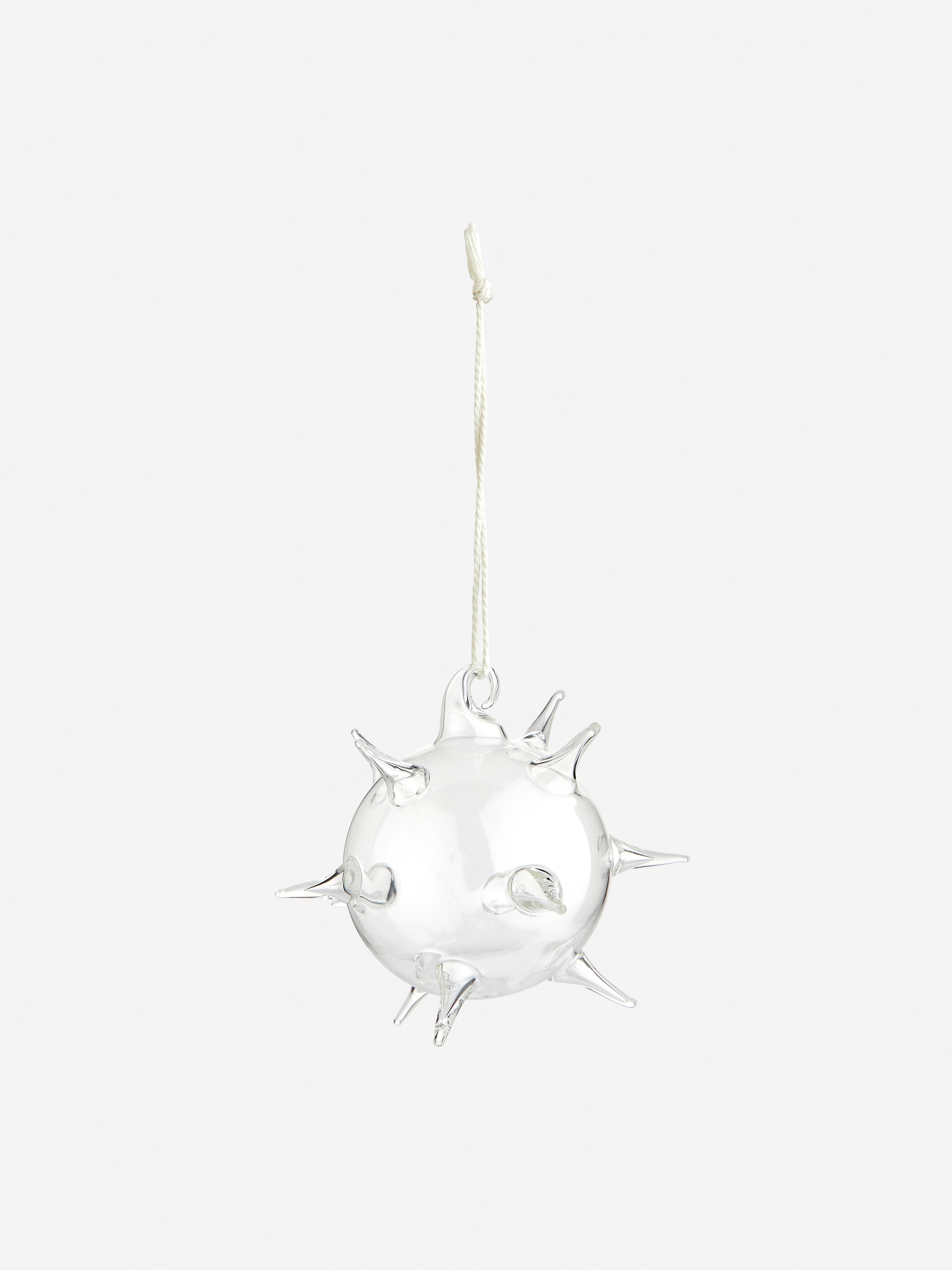 Glass Spike Bauble-#FFFFFF-7285