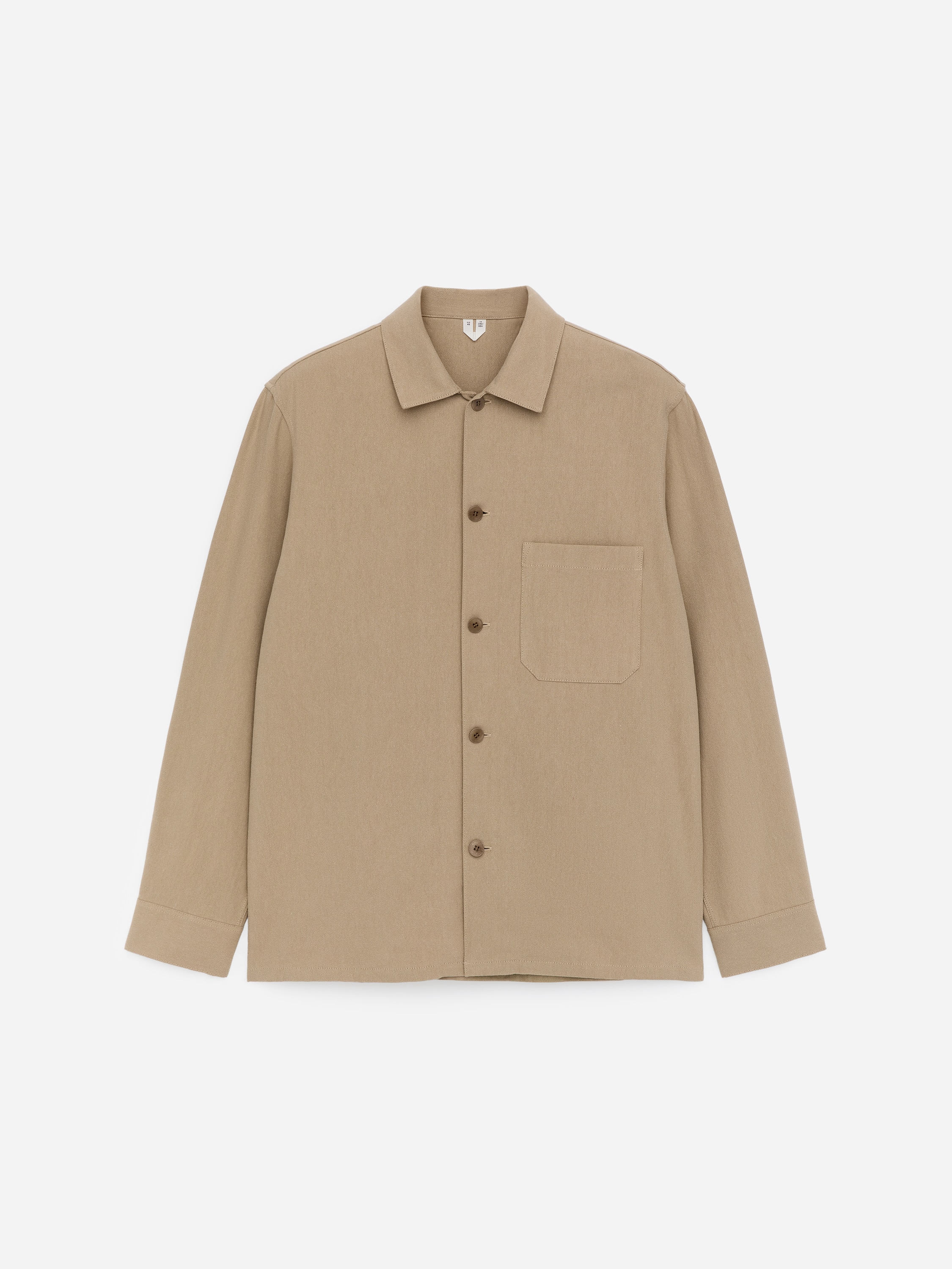 Sobretudo em lona em mistura de Tencel - Bege