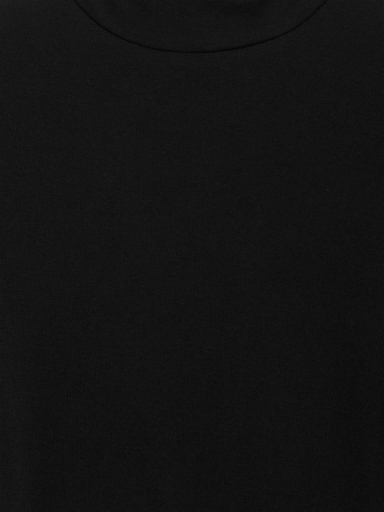Haut en coton à col roulé - Noir/Bleu - 3