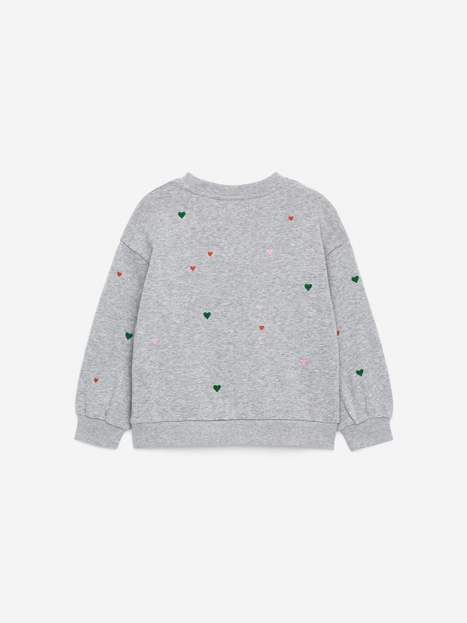 Embroidered Sweatshirt - Grey Melange - 2