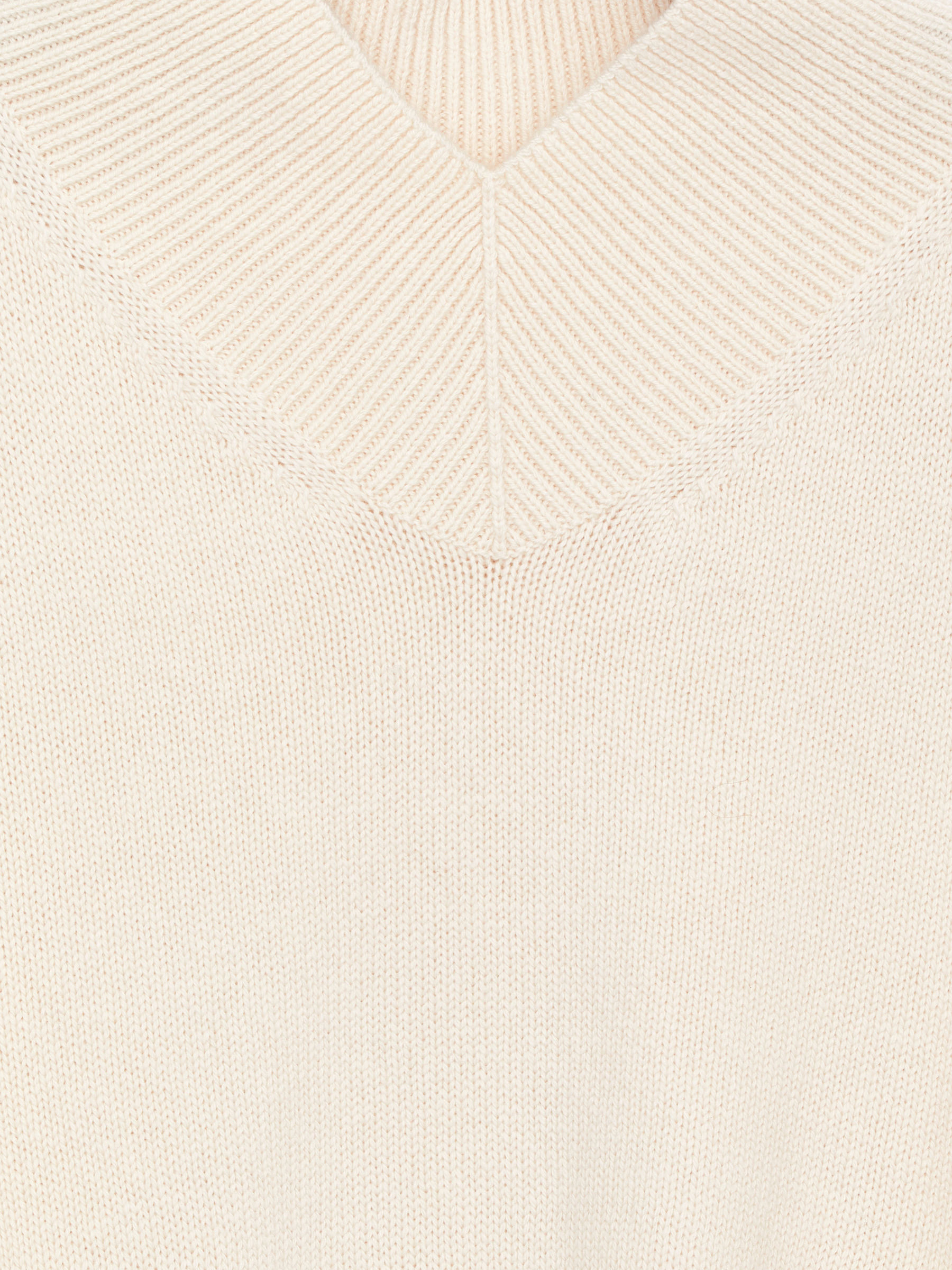 Pull en laine à col V - Blanc - Relaxed fit - Femme - StillMedia/DescriptiveDetail - 2