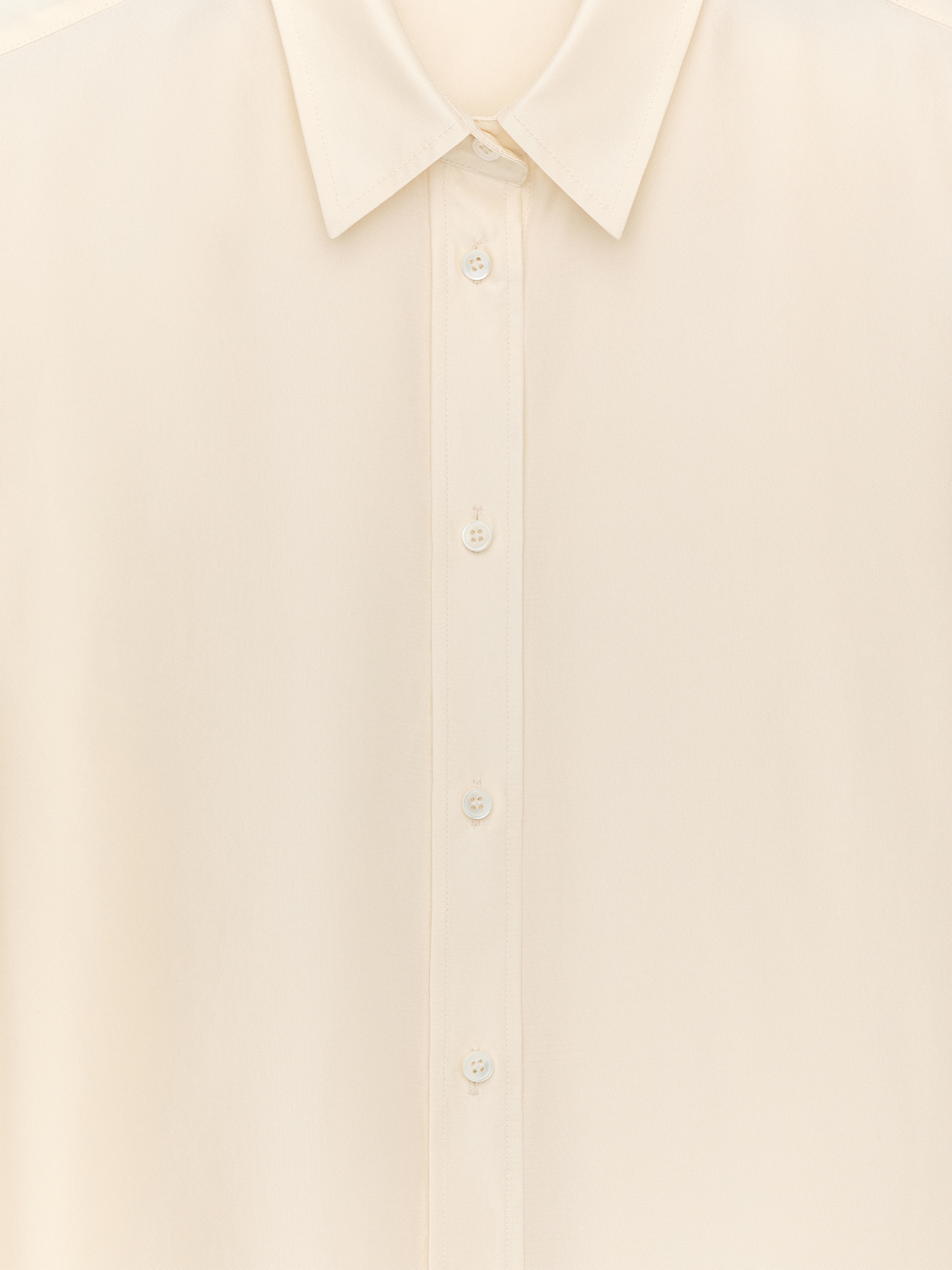 Silk Shirt - Off White - Slim fit - Women - StillMedia/DescriptiveStillLife - 1