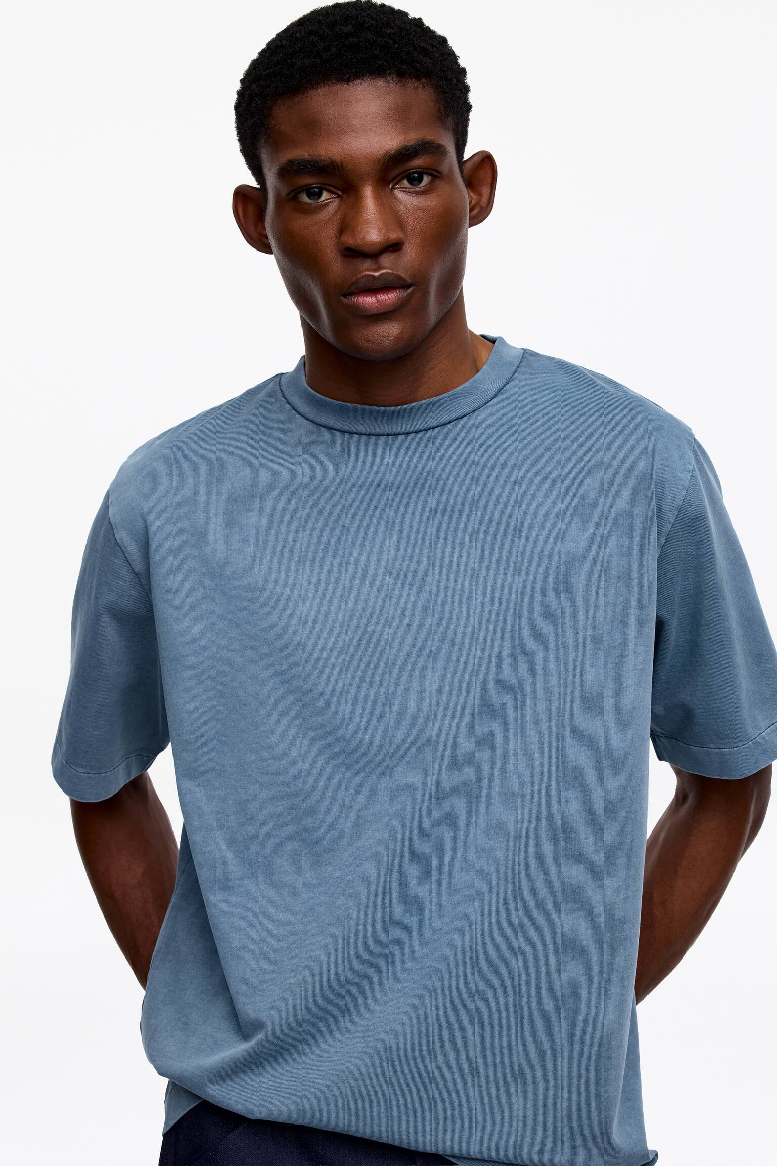 T-shirt décontracté - Bleu/Vert délavé/gris/Beige - 6