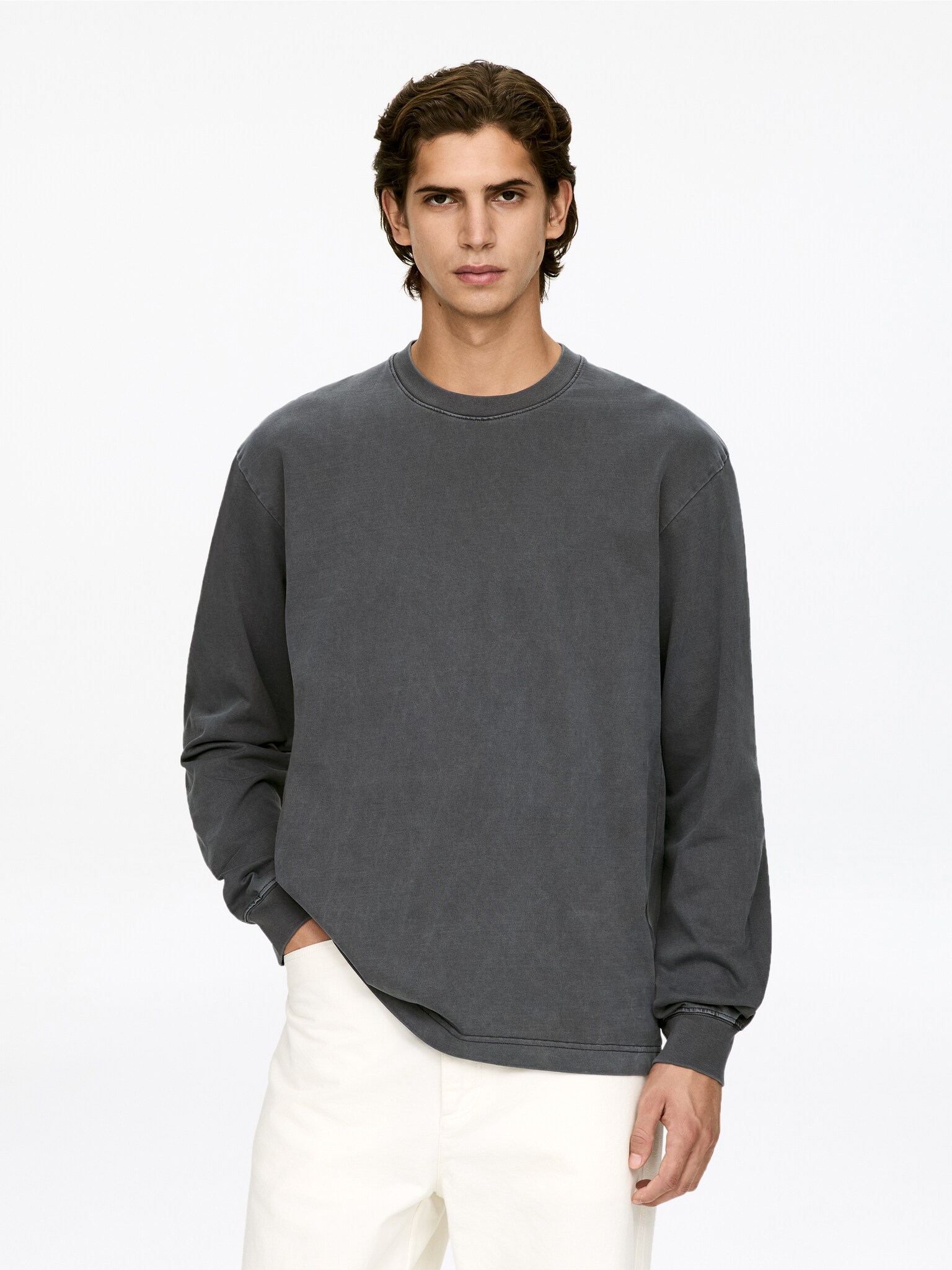 Long-Sleeve T-Shirt - Faded Black/Faded Blue/Faded Beige