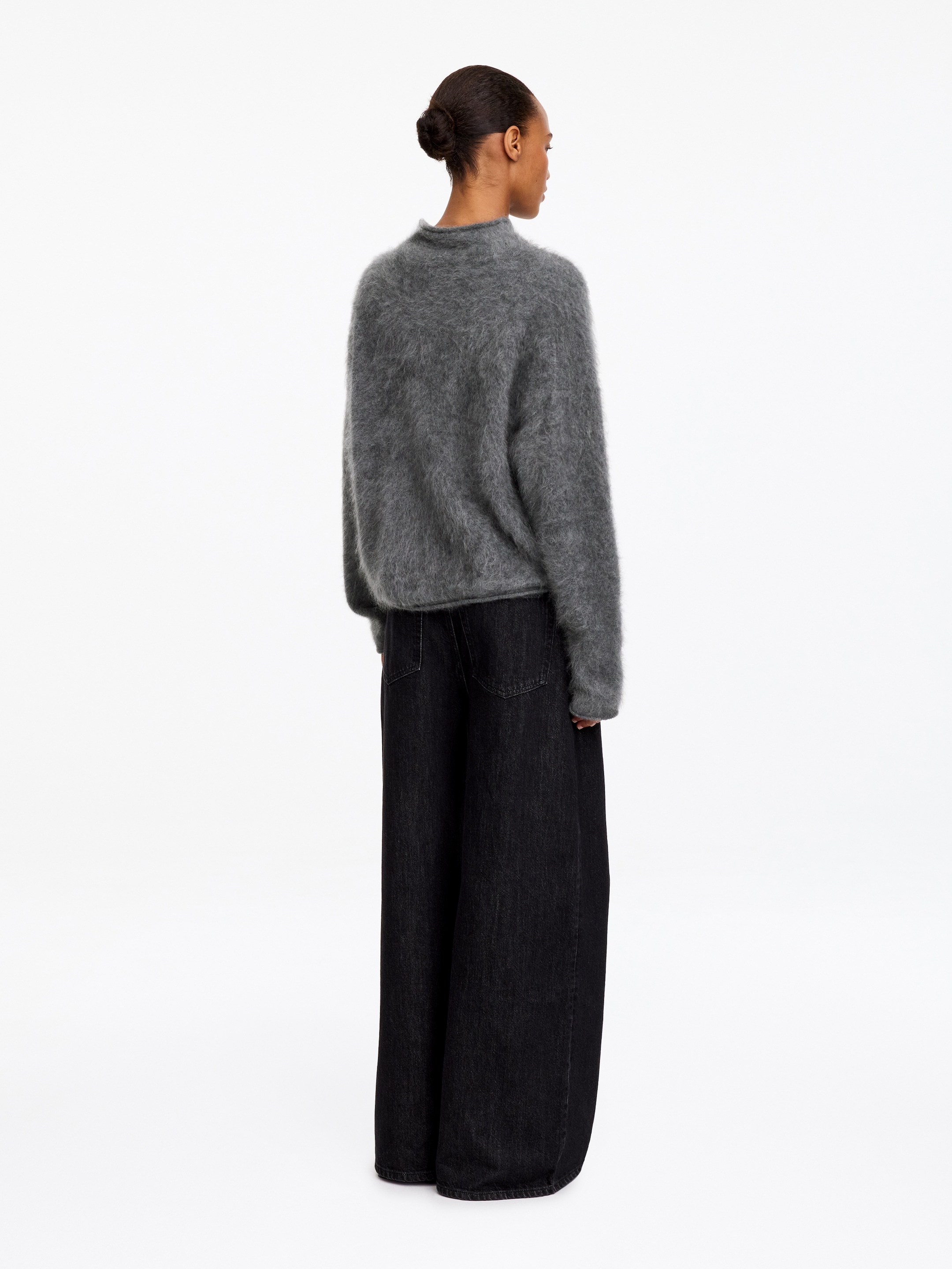 Rollkragenpullover aus reinem Kaschmir - Grau - Relaxed Fit - women - StillMedia/Lookbook - 4