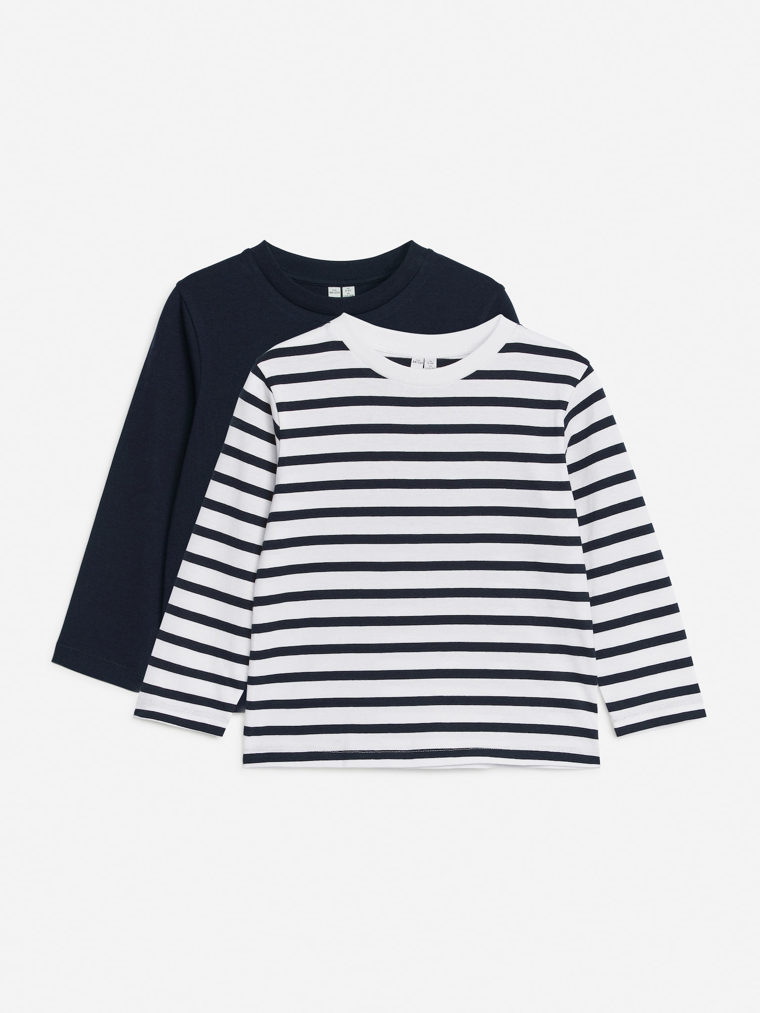 Tričko s dlouhým rukávem, sada 2 ks - Dark Blue/Beige/Zelená/Růžová/Burgundy/Sky Blue/Lilac/Off White/Pink/Lila/Bílá/Dark Green/White/Blue/Modrá/Bílá/Světle modrá/Beige/Off White/Black/Šedá/Černá/Bílá/Purple/White