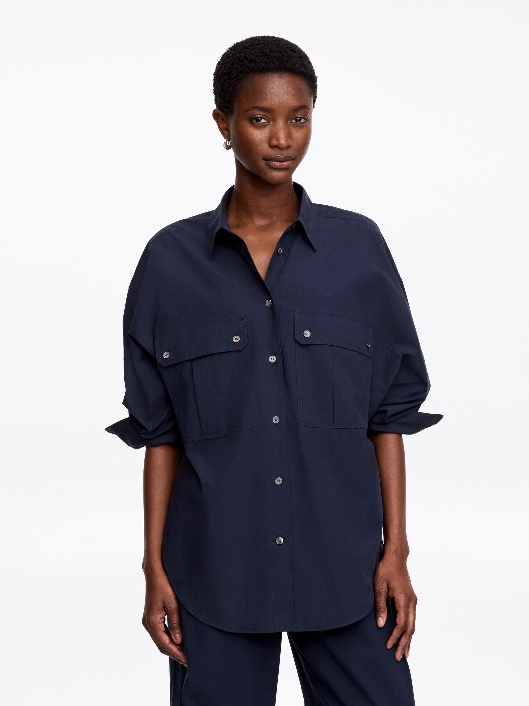 Chemise utilitaire en coton-#0A041F-19513