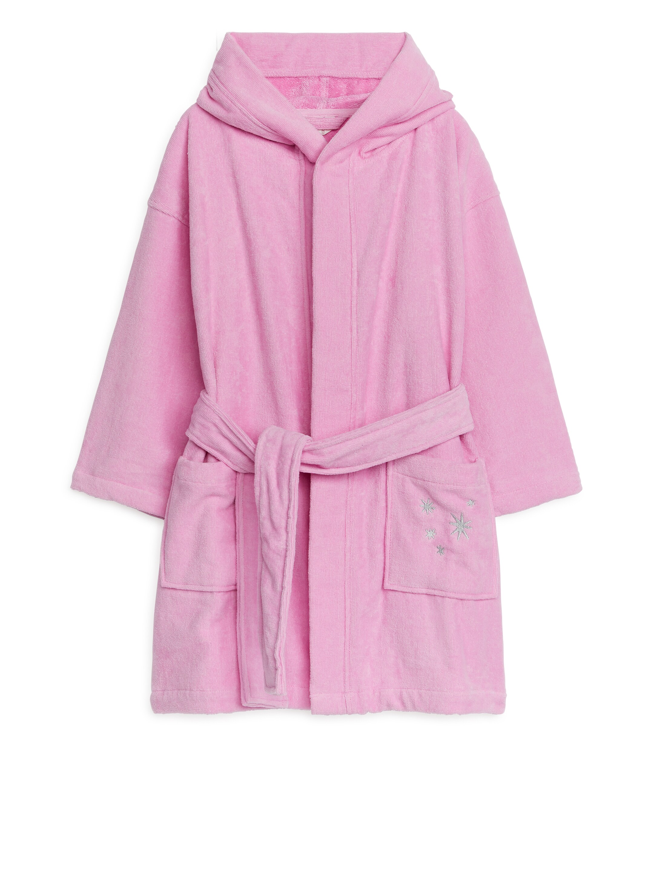 Bademantel aus Baumwollfrottee - Rosa/Sternenstickerei - Regular Fit - Kinder - StillMedia/DescriptiveStillLife - 1