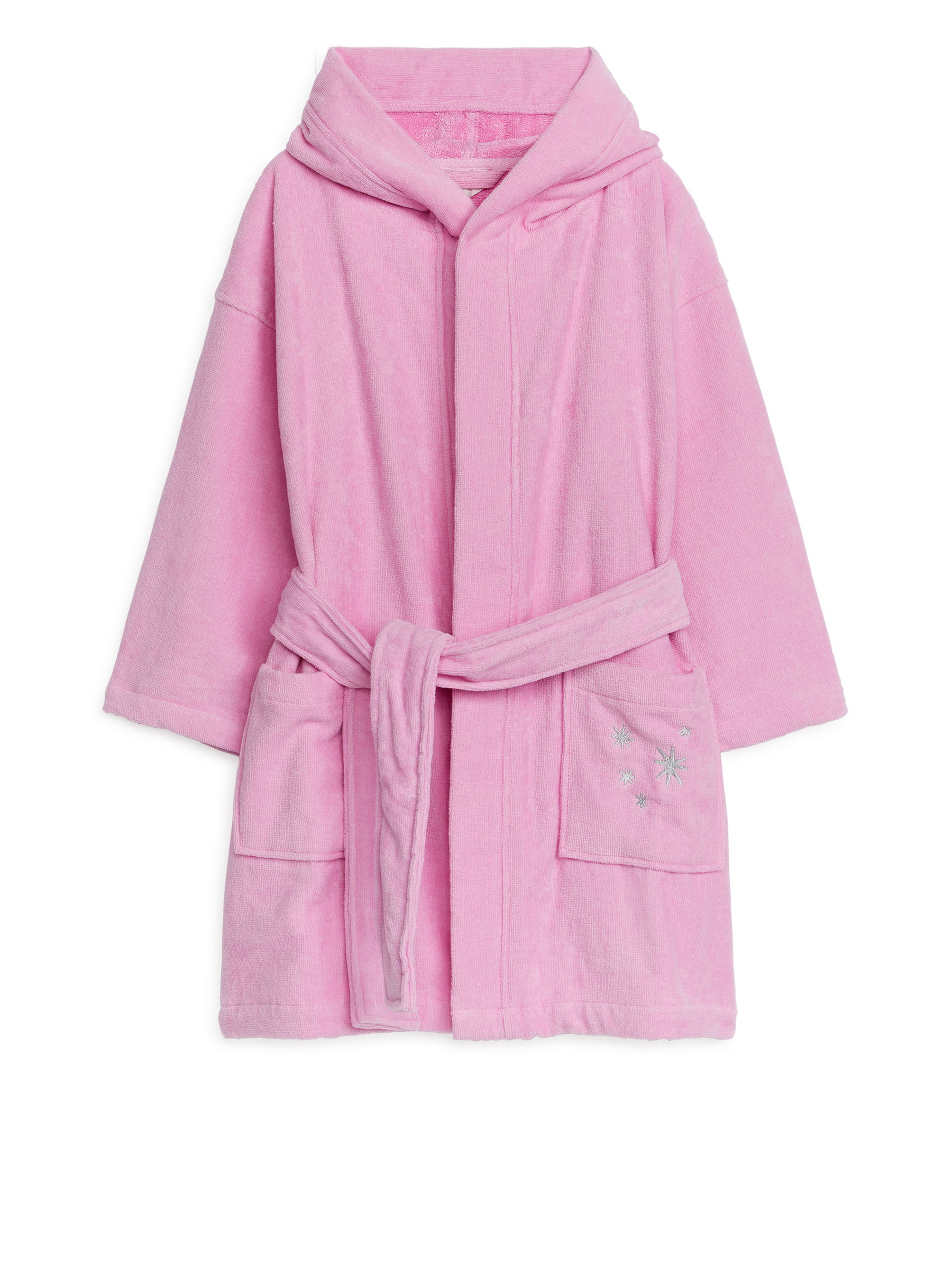 Bademantel aus Baumwollfrottee - Rosa/Sternenstickerei - Regular Fit - Kinder - StillMedia/DescriptiveStillLife - 1