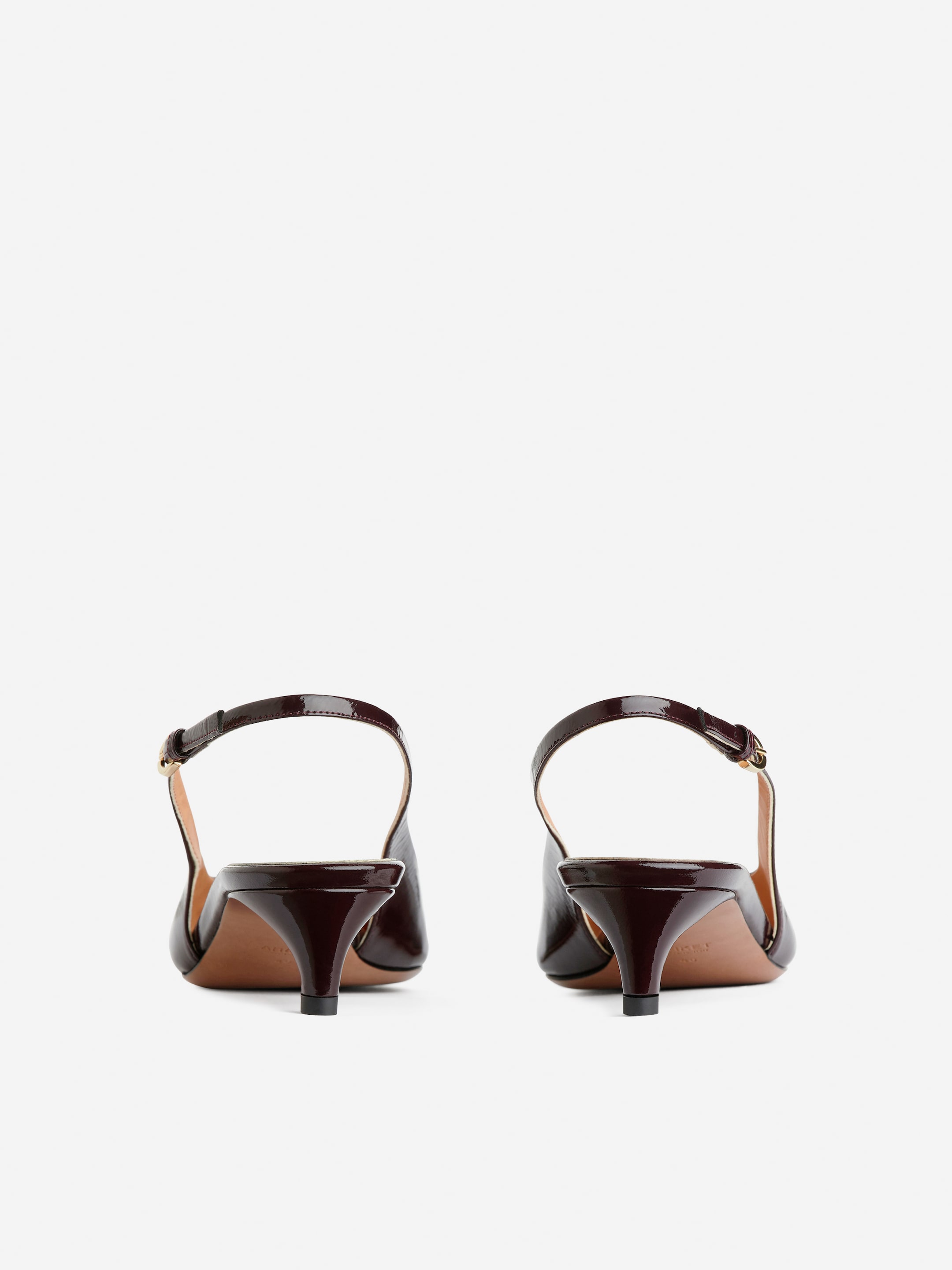 View larger image: Slingback Leather Pumps - Burgundy - Ladies | H&M GB 4