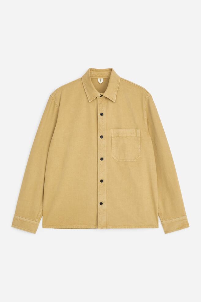 Overshirt aus Twill - Kamel/Dunkelgrau/Hellblau - 1
