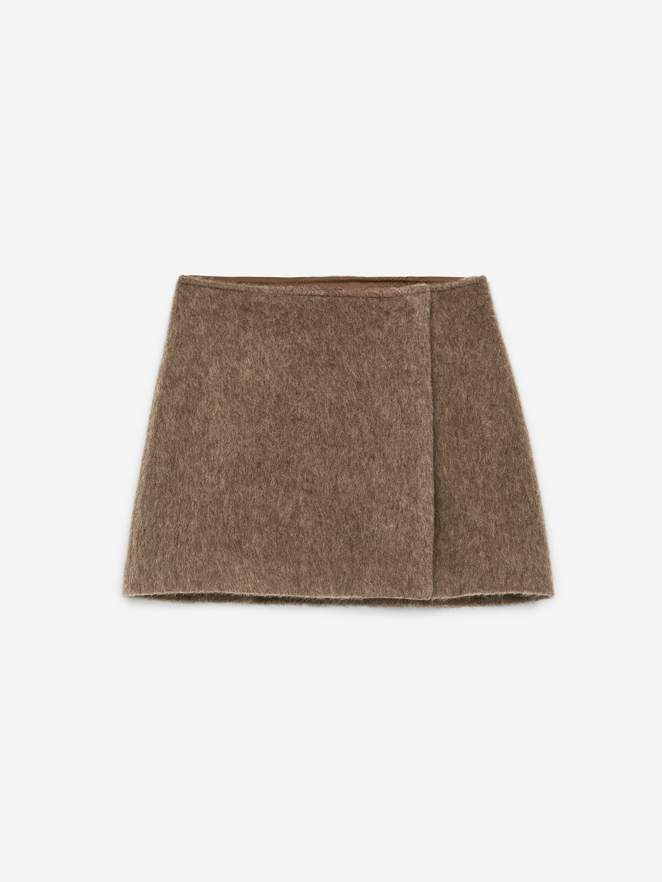 Wool-Blend Mini Skirt - Light Brown - Regular fit - Women - StillMedia/DescriptiveStillLife - 1