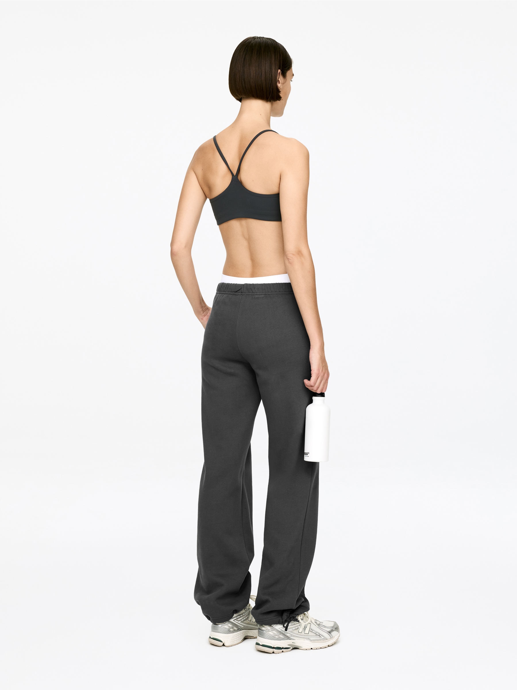 Cotton Sweatpants - Grey Melange - Regular fit - Women - StillMedia/Lookbook - 4