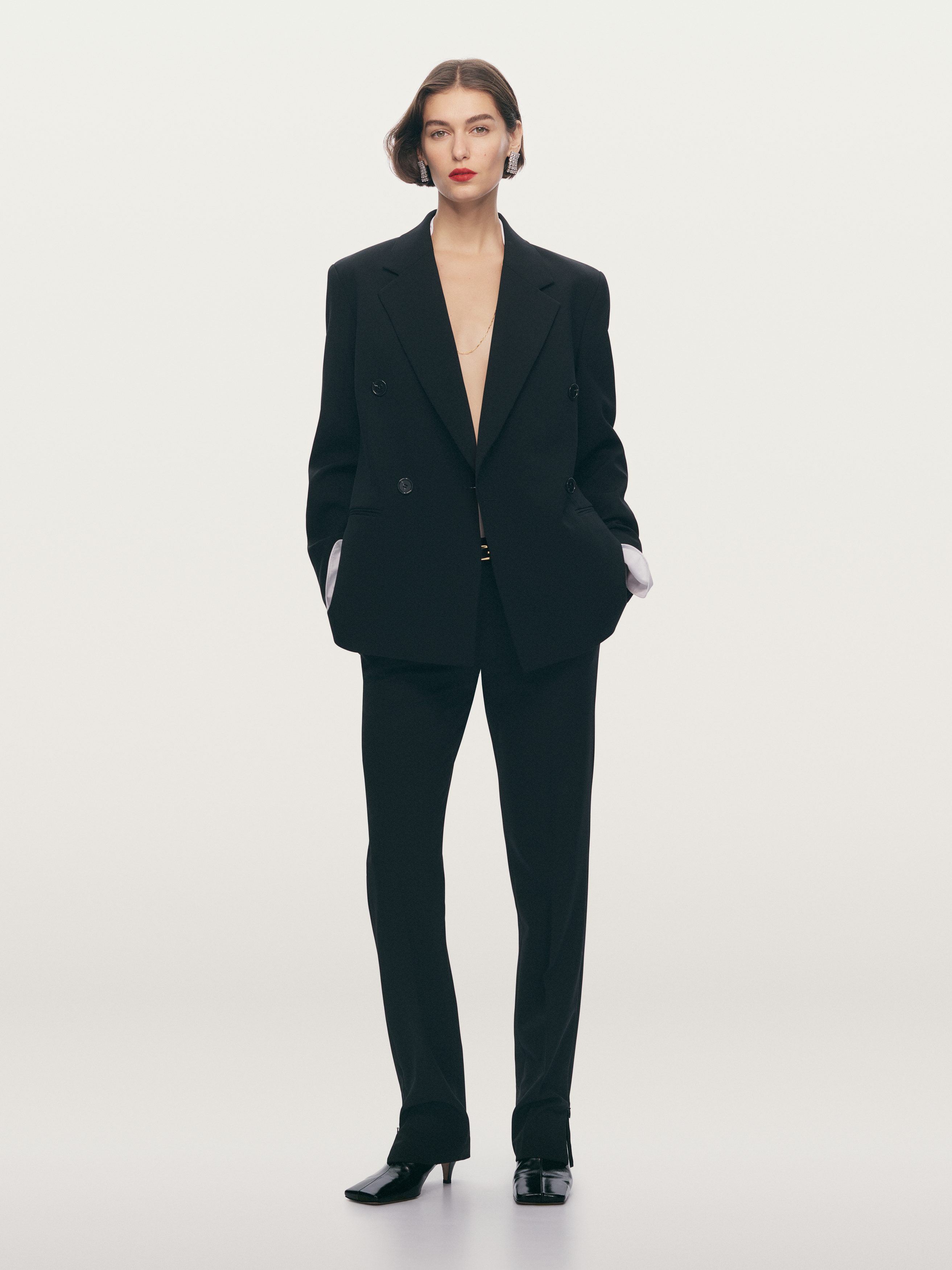 Lockerer Blazer - Schwarz - Relaxed Fit - Women - StillMedia/Lookbook - 1
