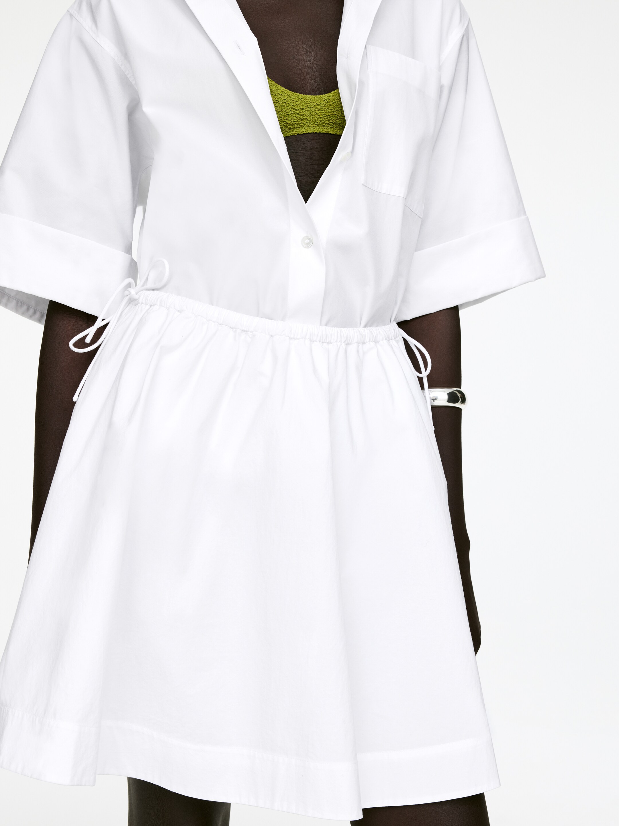 Ver imagem maior: Minissaia de algodão - Branco - SENHORA | H&M PT 4
