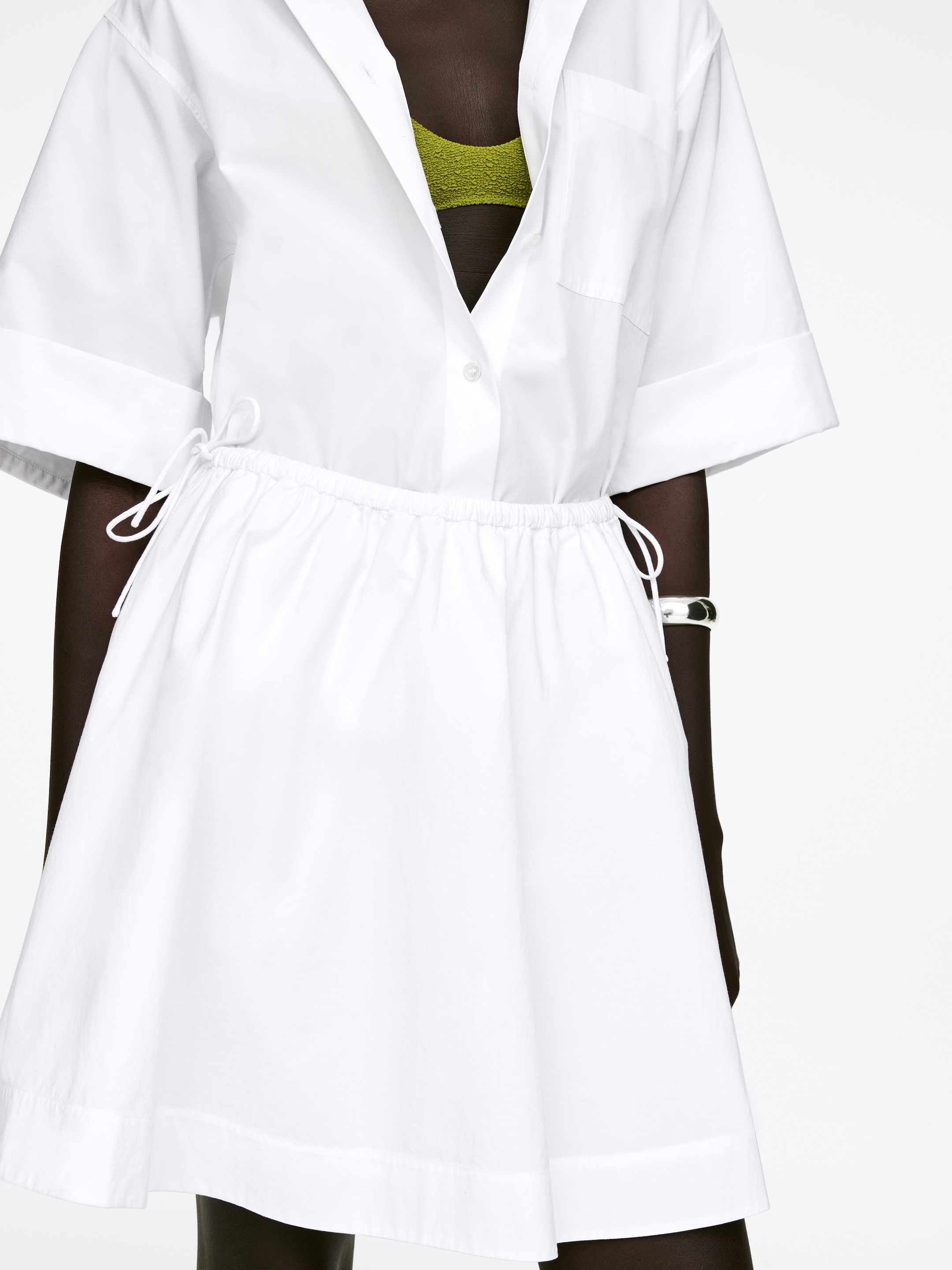 Ver imagen más grande: Minifalda de algodón - Blanco - MUJER | H&M ES 3