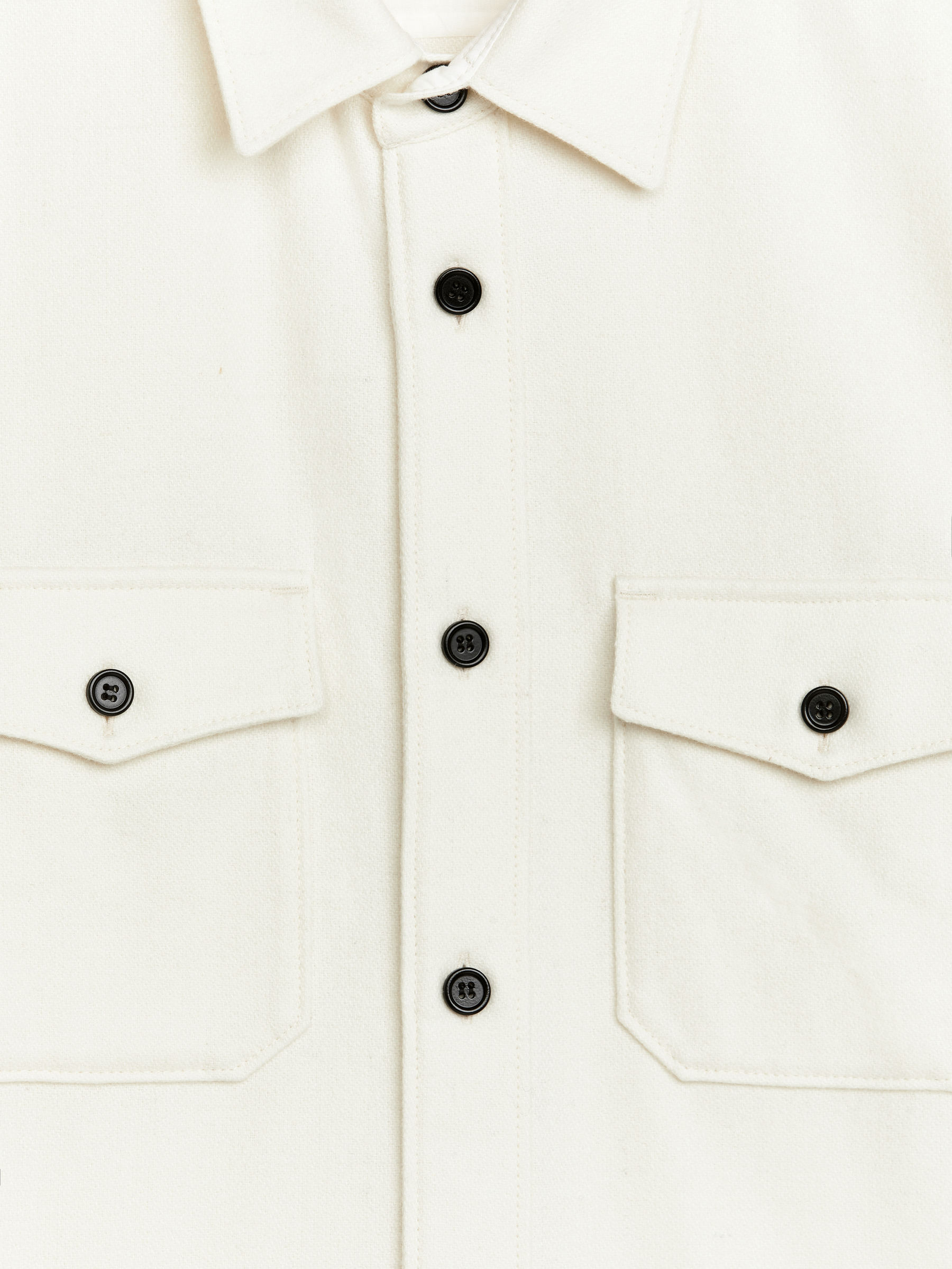 Wool Overshirt - Off White - Regular fit - Men - StillMedia/DescriptiveDetail - 1