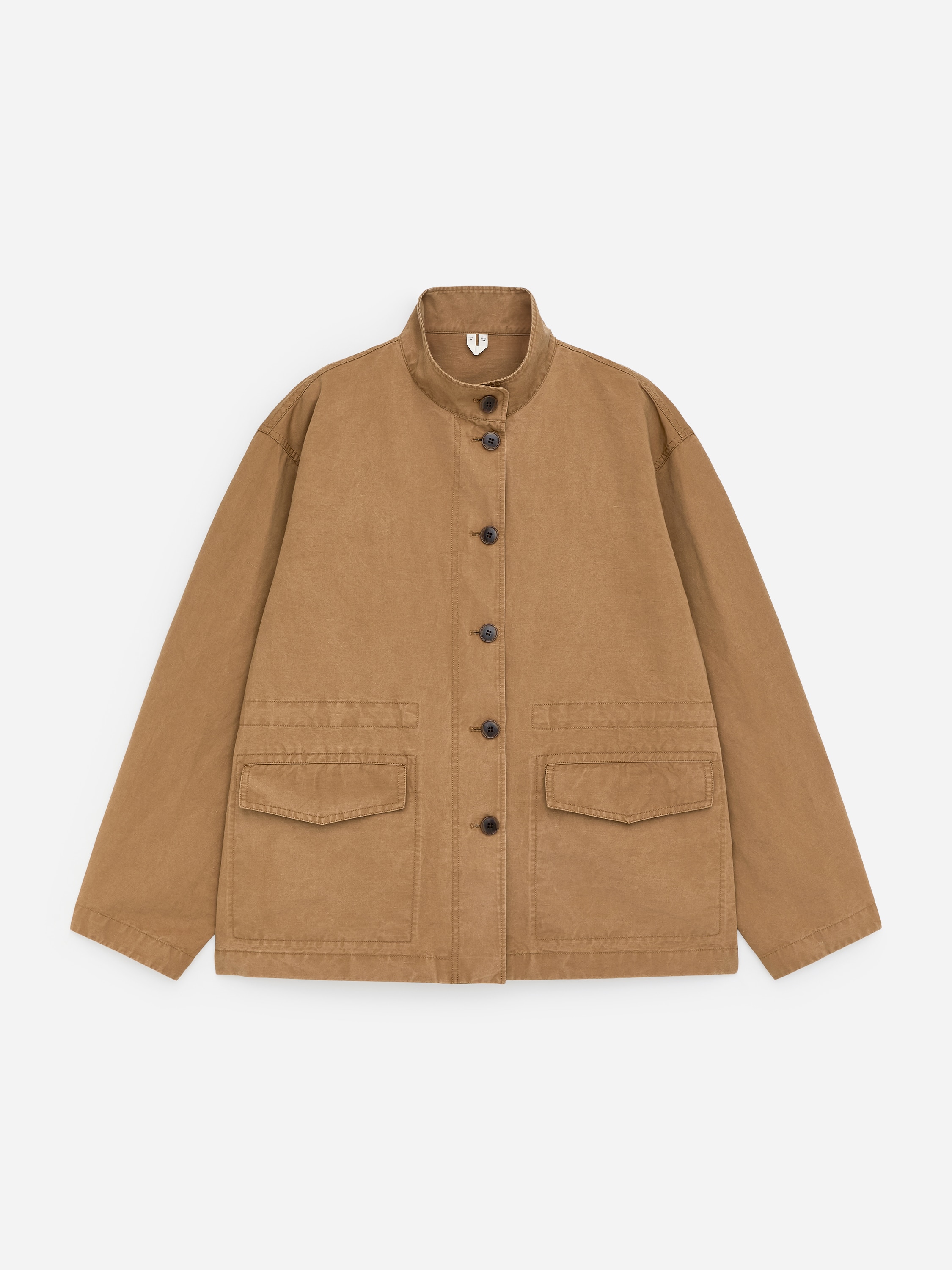 Sobrecamisa descontraída - Castanho