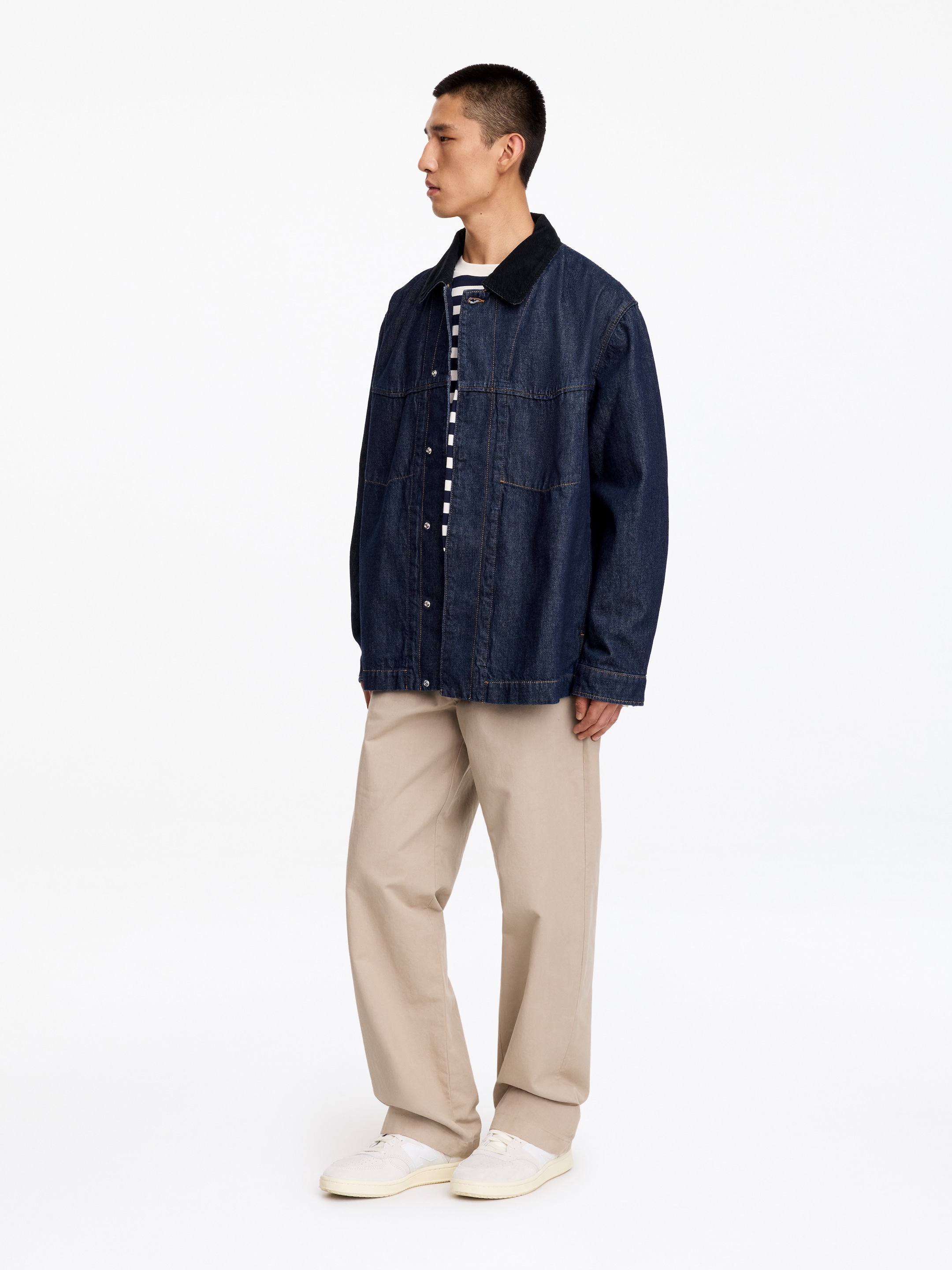 Chaqueta denim estilo ferroviario - Azul oscuro - Corte relajado - men - StillMedia/Lookbook - 5