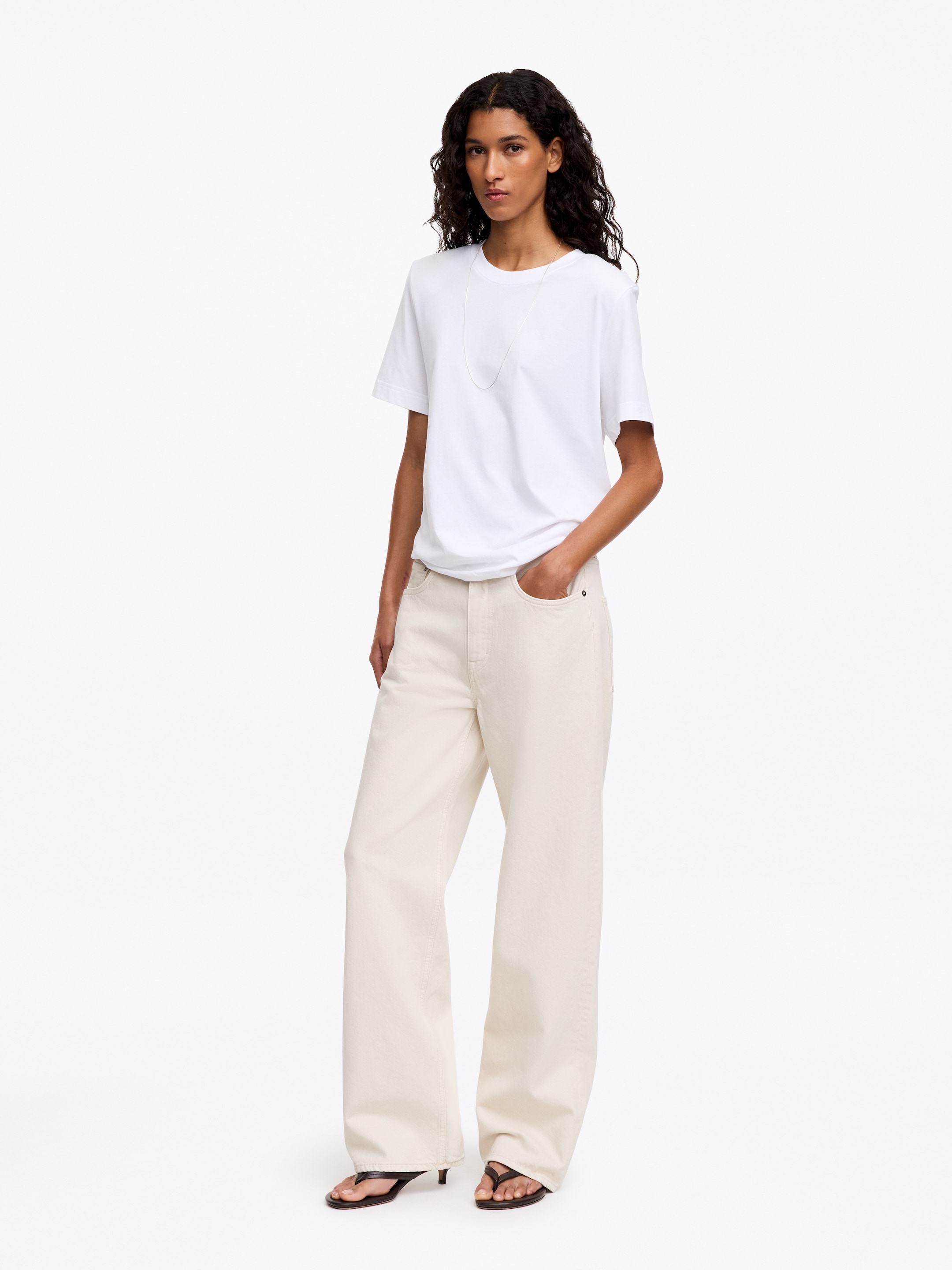 Jeansy wide CORAL - Złamana biel - Fason swobodny - women - StillMedia/Lookbook - 19