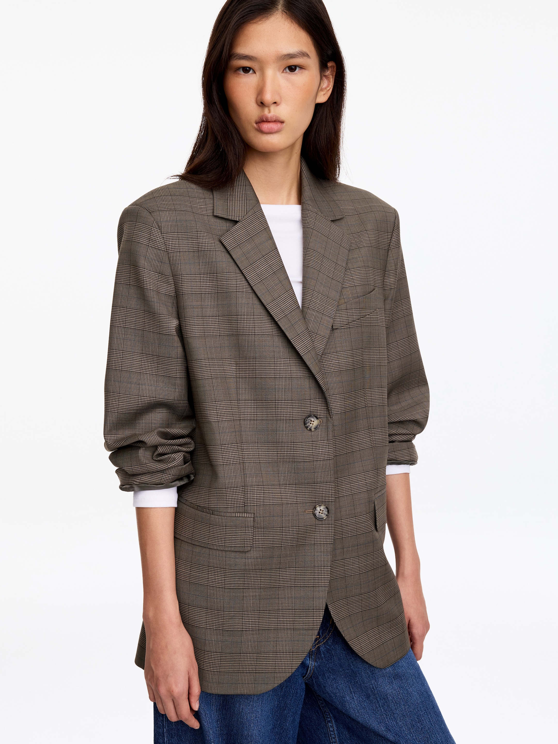 Relaxed Wool-Blend Blazer - Marrón/cuadros - Corte relajado - women - StillMedia/Lookbook - 2
