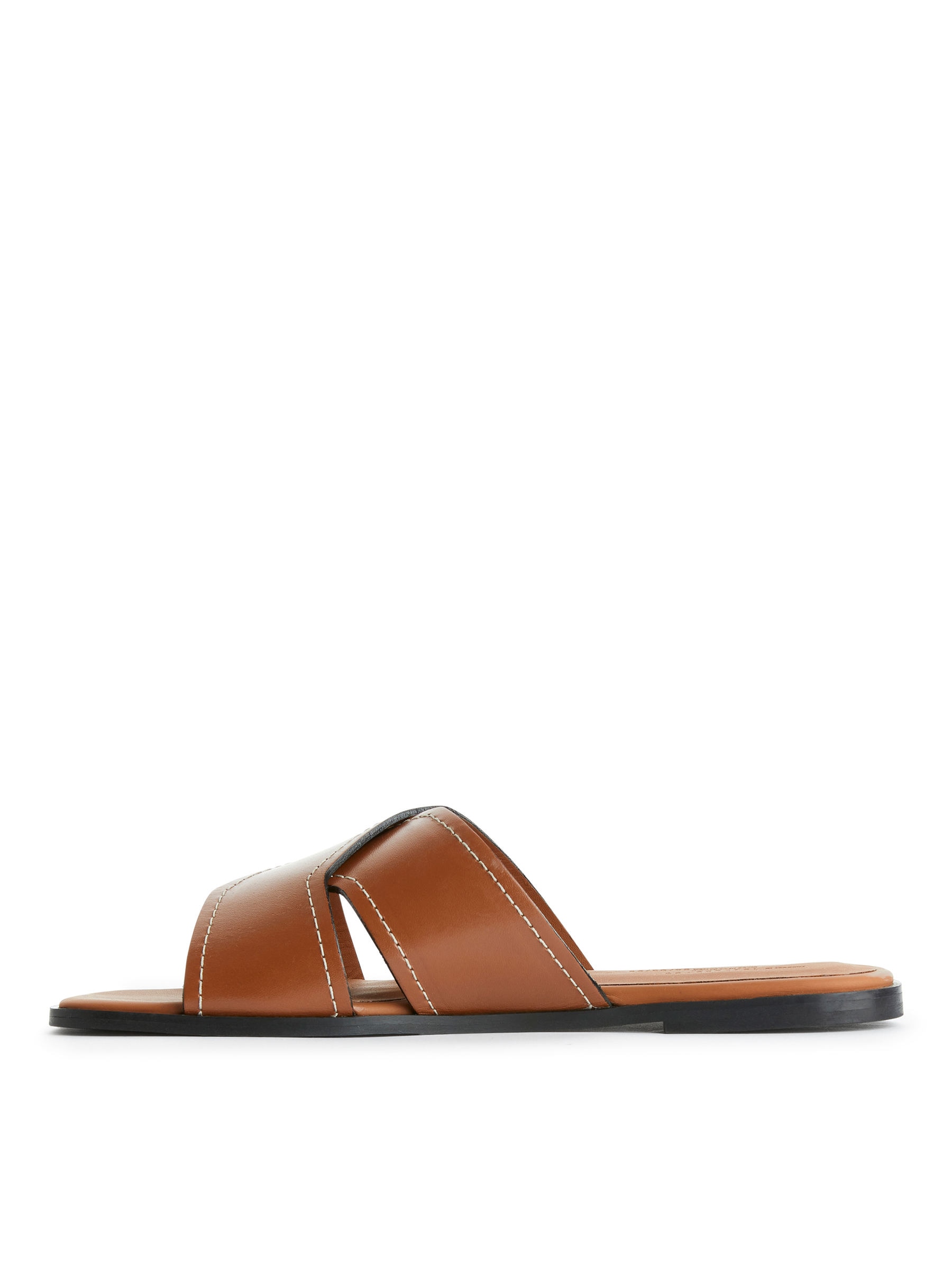 Leather Slides - Cognac - Women - StillMedia/DescriptiveStillLife - 2