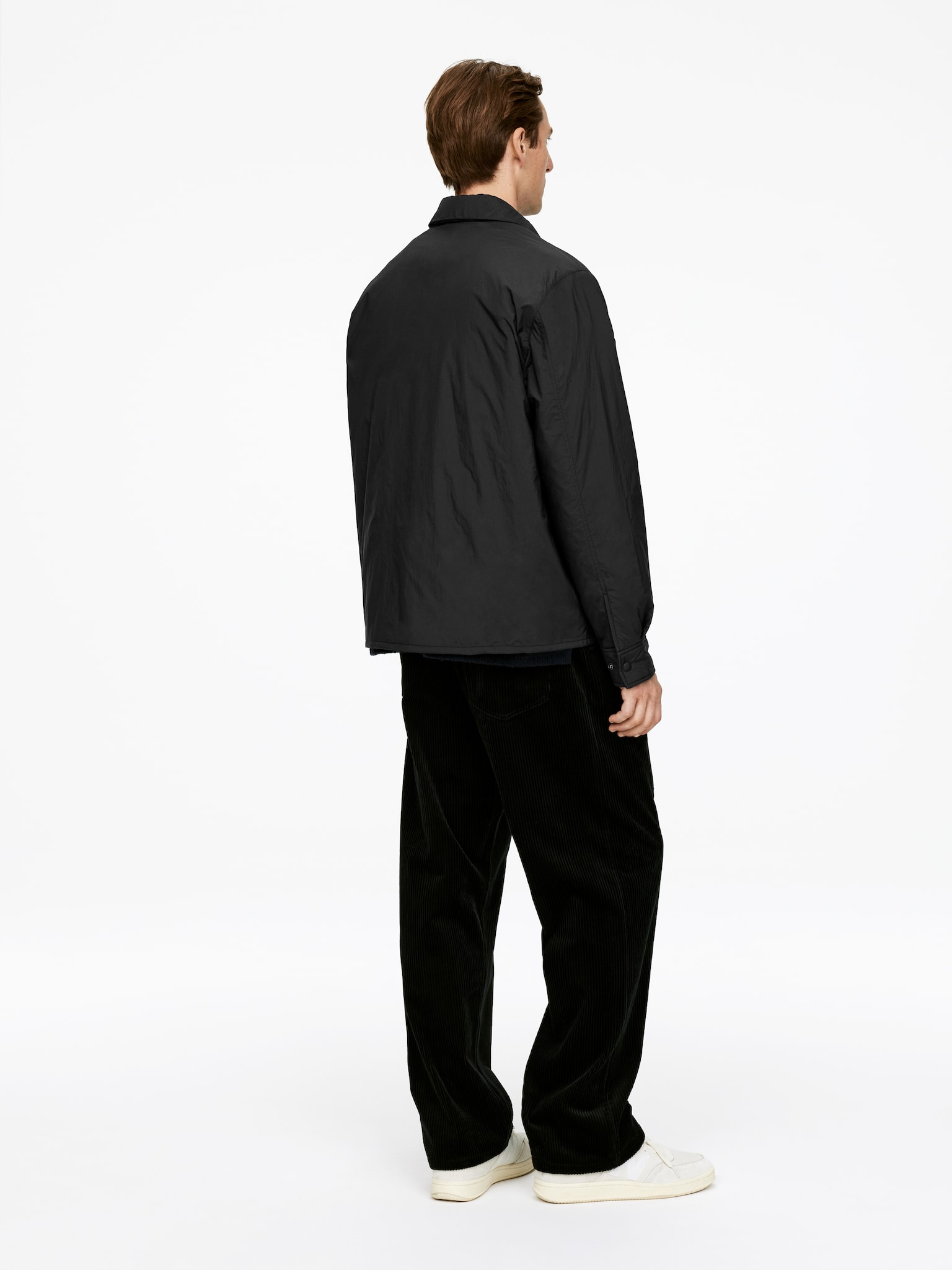 Lätt vadderad overshirt - Svart/Mörkblå - 5