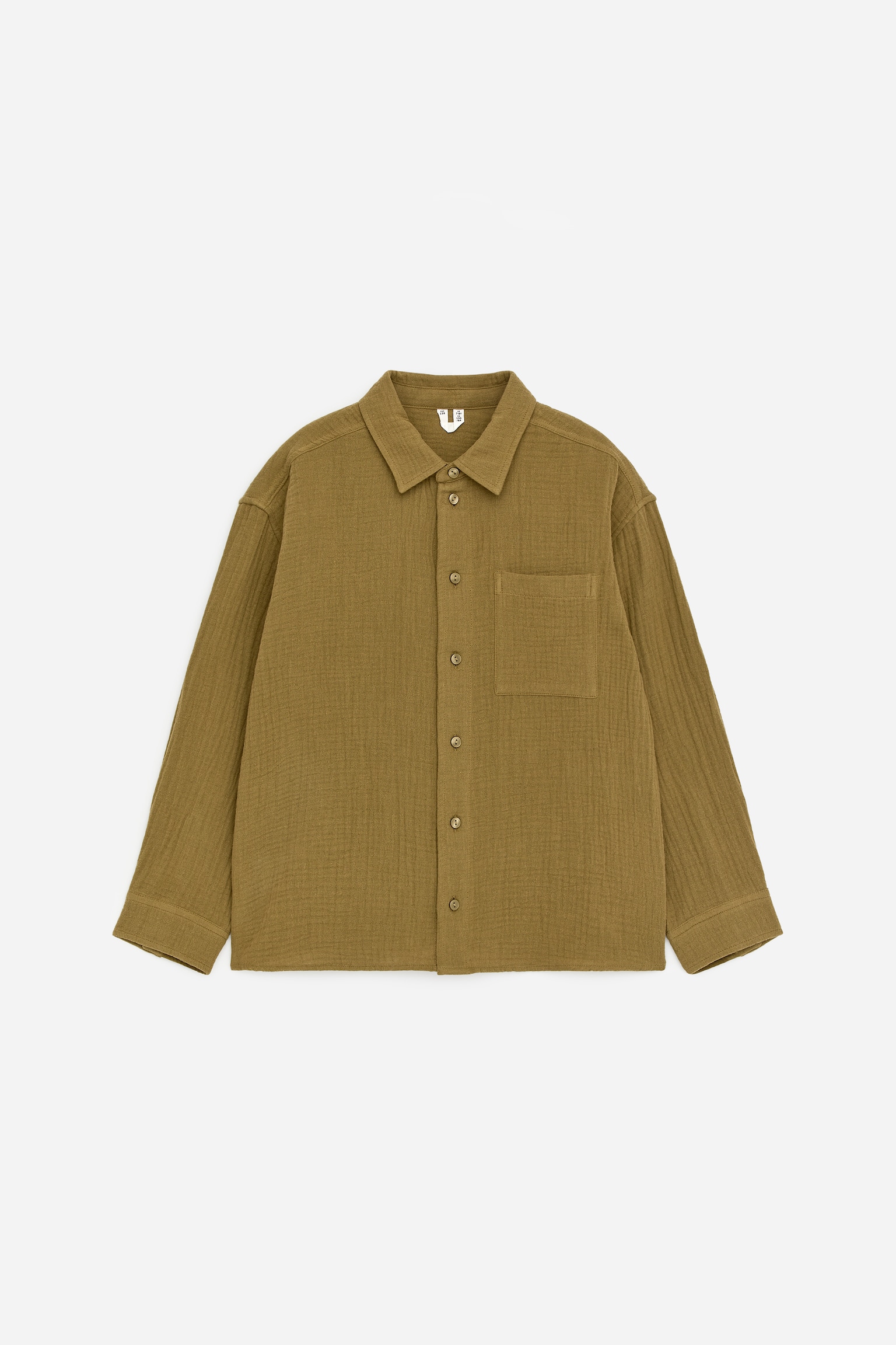Lockeres Musselinhemd - Khaki
