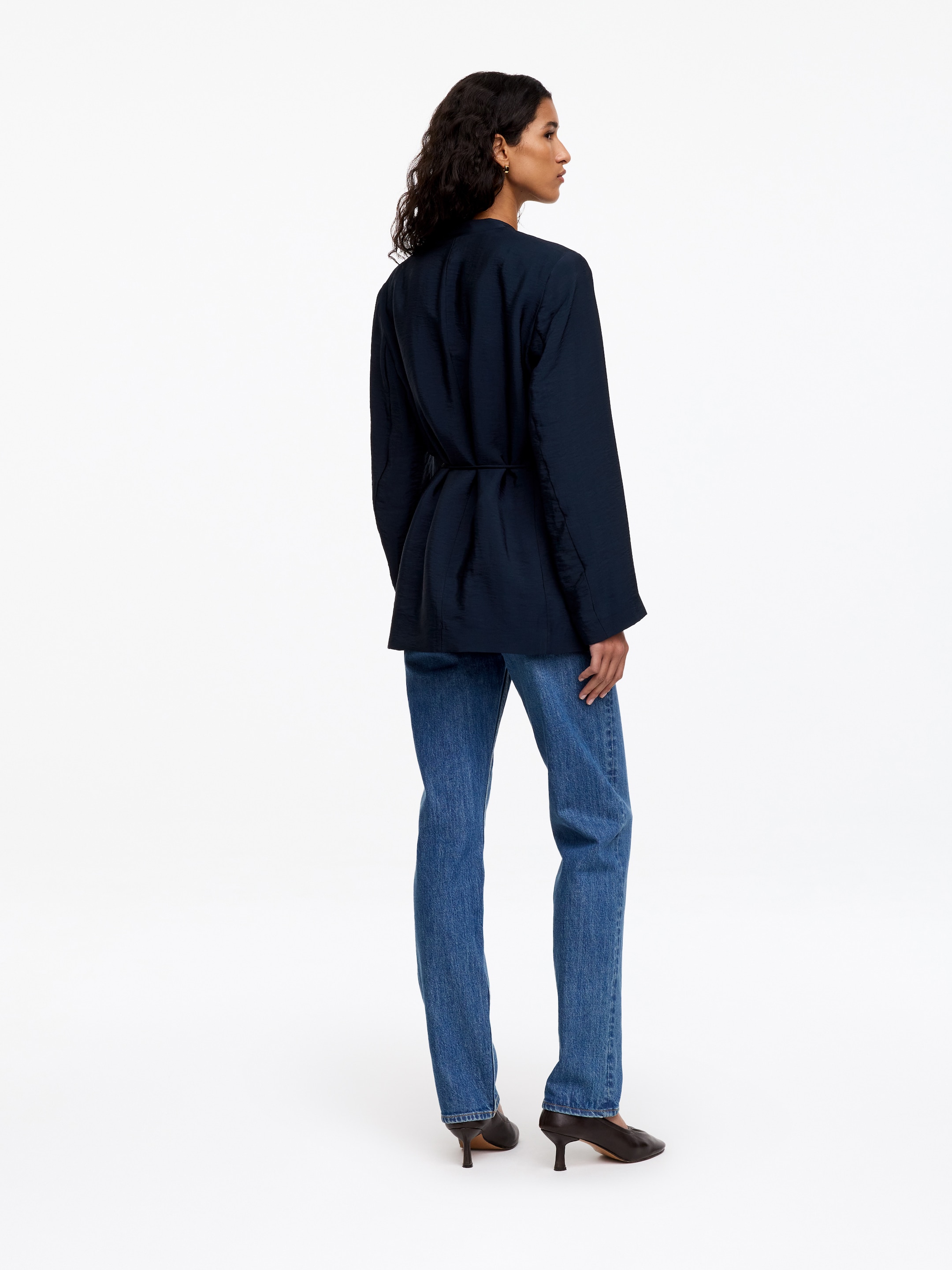Wrap Blazer - Dark Blue - Regular fit - women - StillMedia/Lookbook - 2