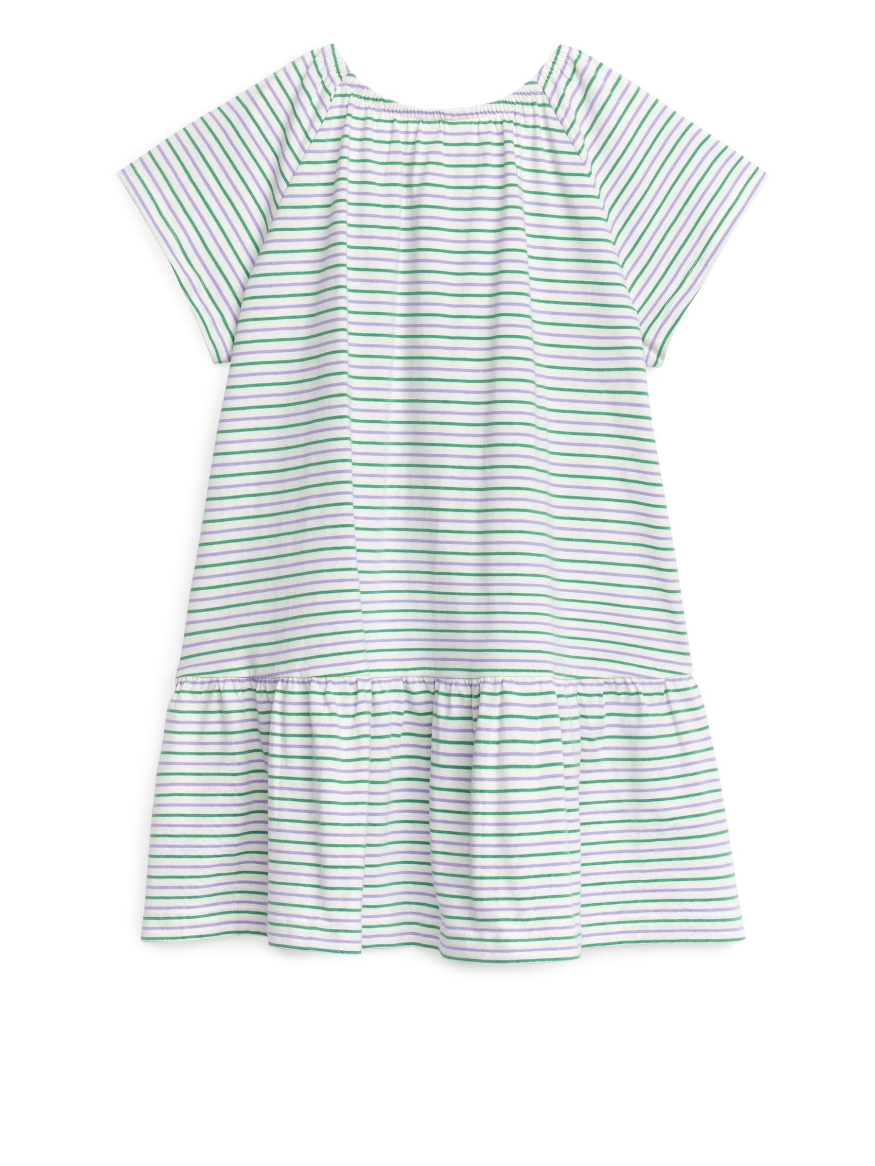 Vestido de punto relaxed fit - Blanco/lila/verde - Corte relajado - Children - StillMedia/DescriptiveStillLife - 2