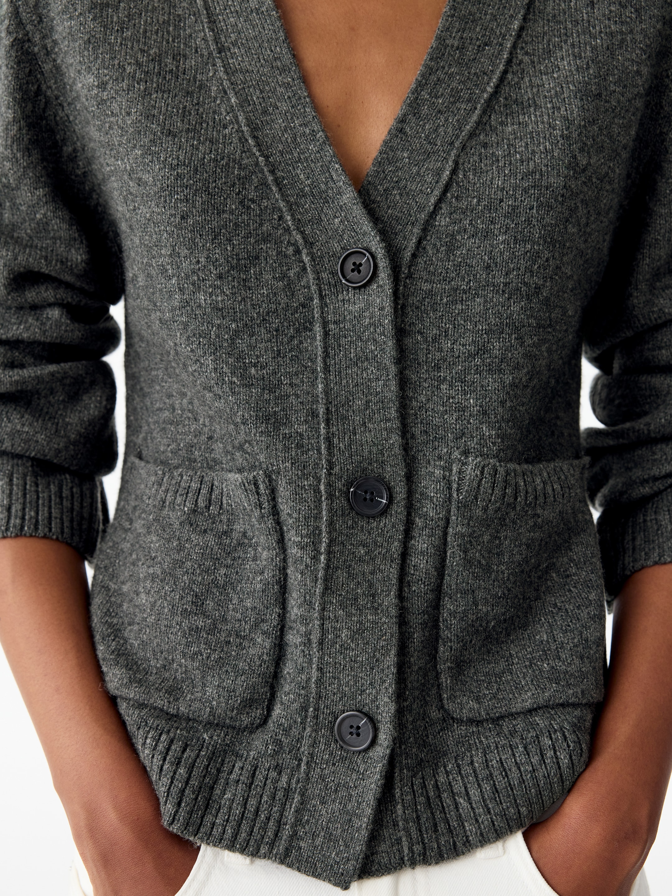 Cardigan in lana - Grigio scuro - Slim fit - women - StillMedia/Lookbook - 11