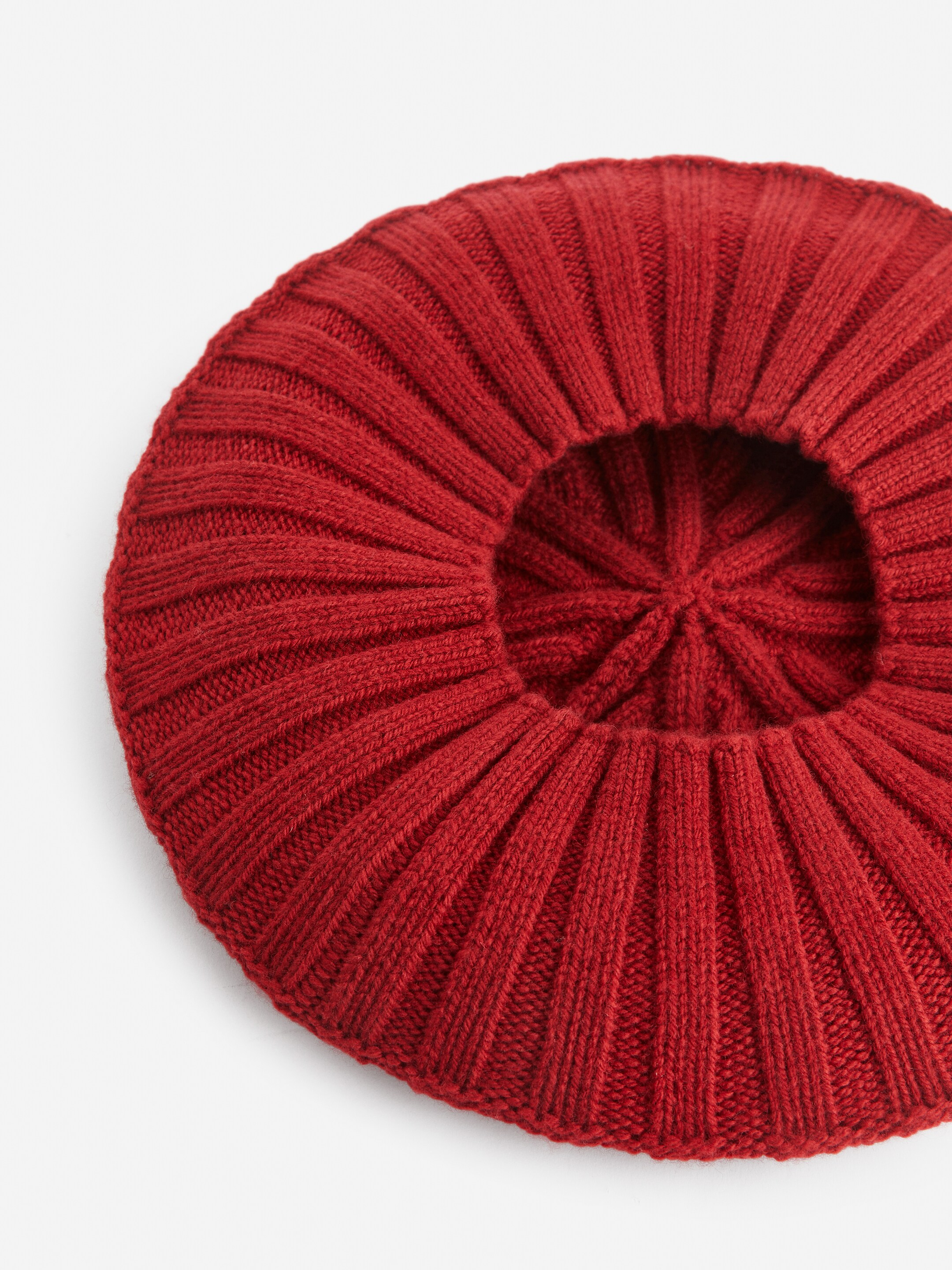 View larger image: Rib-Knitted Wool Beret - Red - Ladies | H&M GB 2