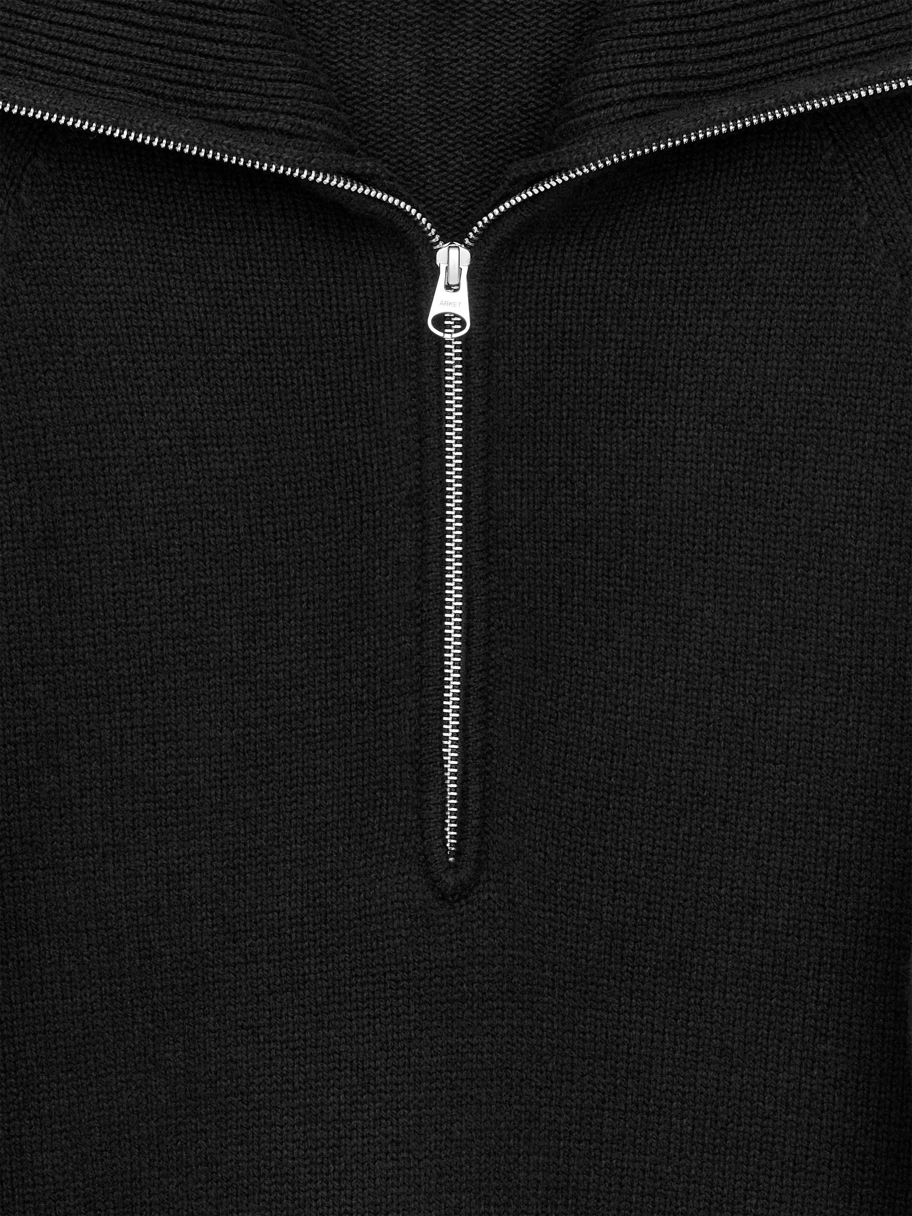 Jersey de lana y algodón con parche de piel - Negro - Corte relajado - Women - StillMedia/DescriptiveDetail - 2