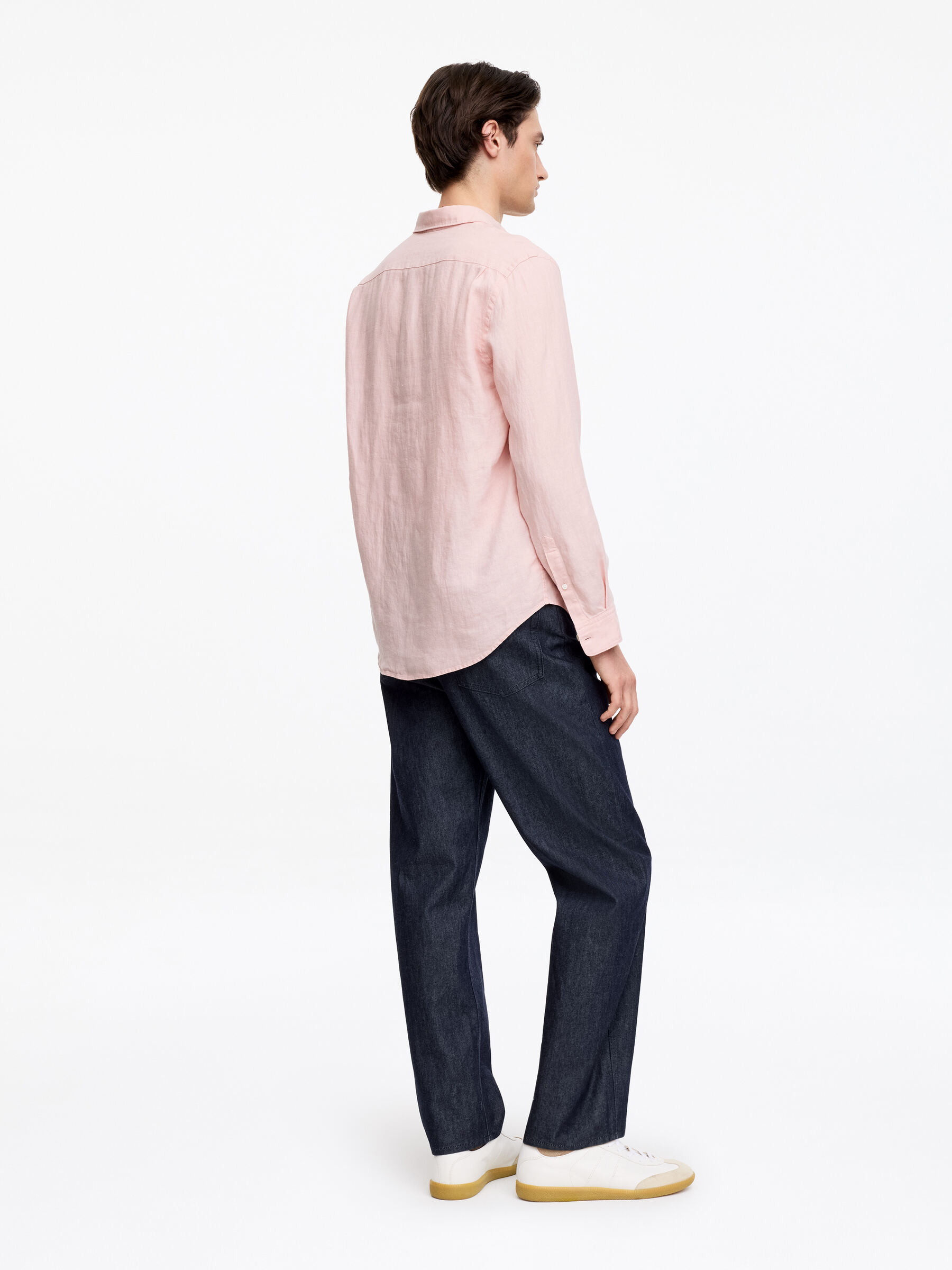 Regular Linen Shirt - Dusty Pink - Regular fit - Men - StillMedia/Lookbook - 2