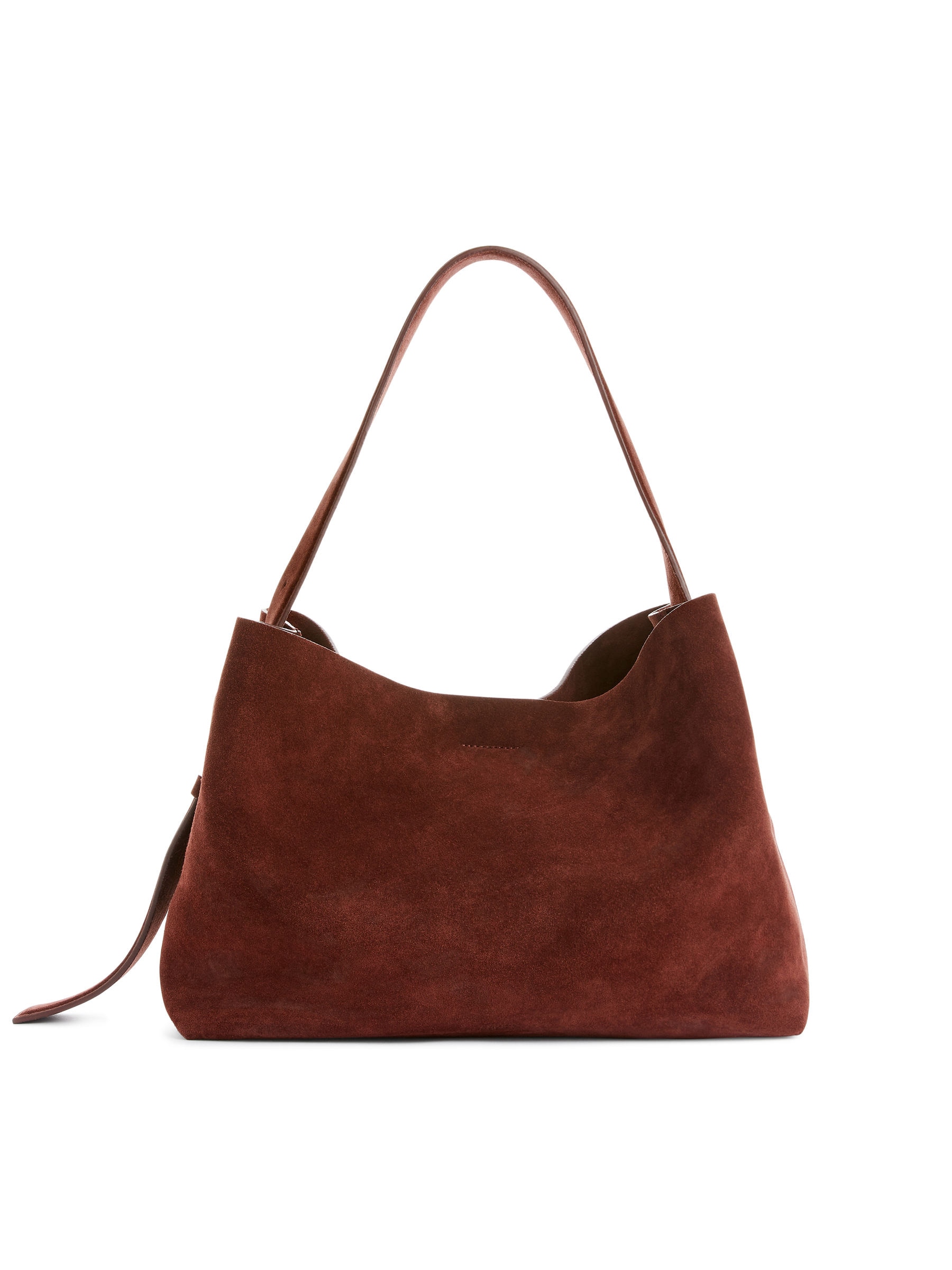 Suede Shoulder Bag - Reddish Brown - Women - StillMedia/DescriptiveStillLife - 3