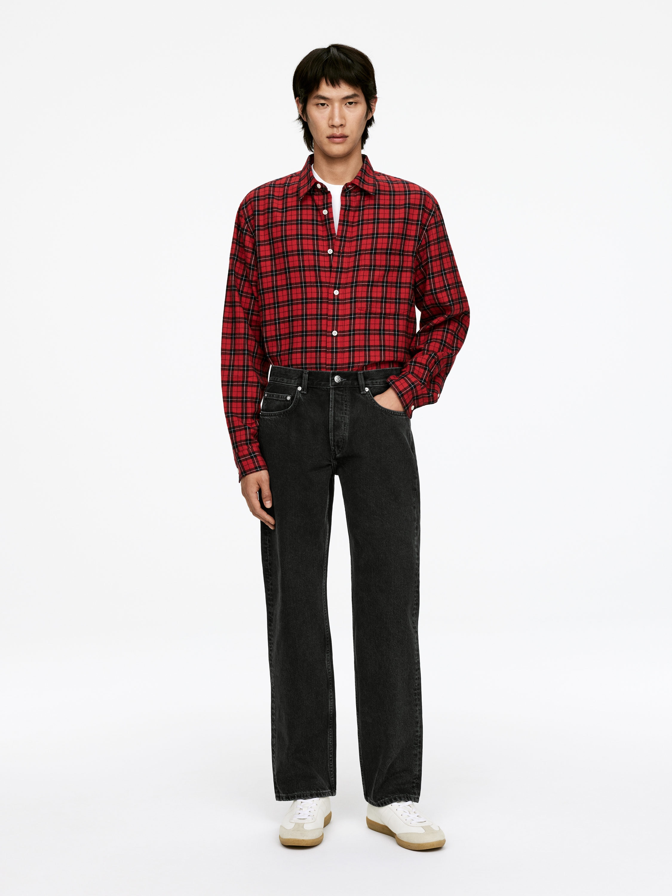 OCEAN Loose Straight Jeans-#272628-12002