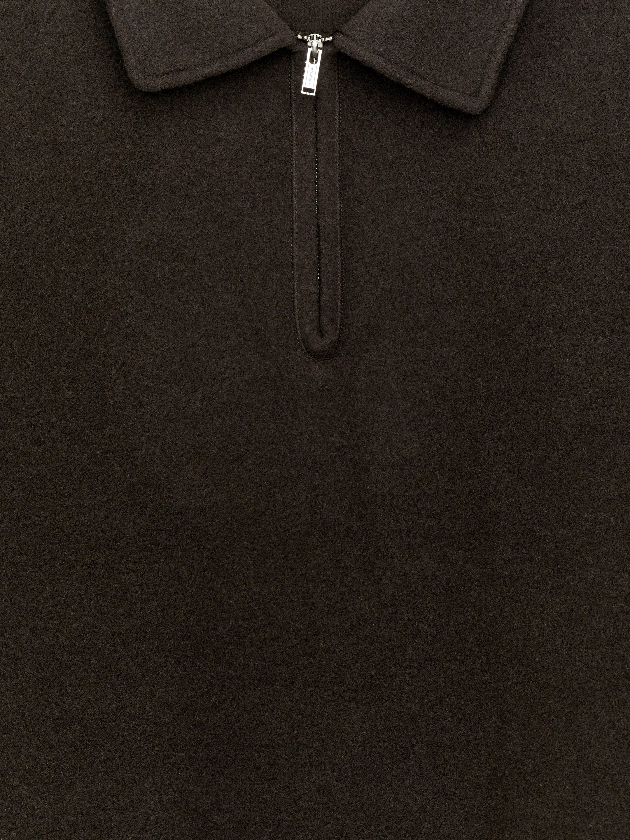 Προβολή μεγαλύτερης εικόνας: Double-Knit Half-Zip Jumper - Dark Brown - Men | H&M GR 6