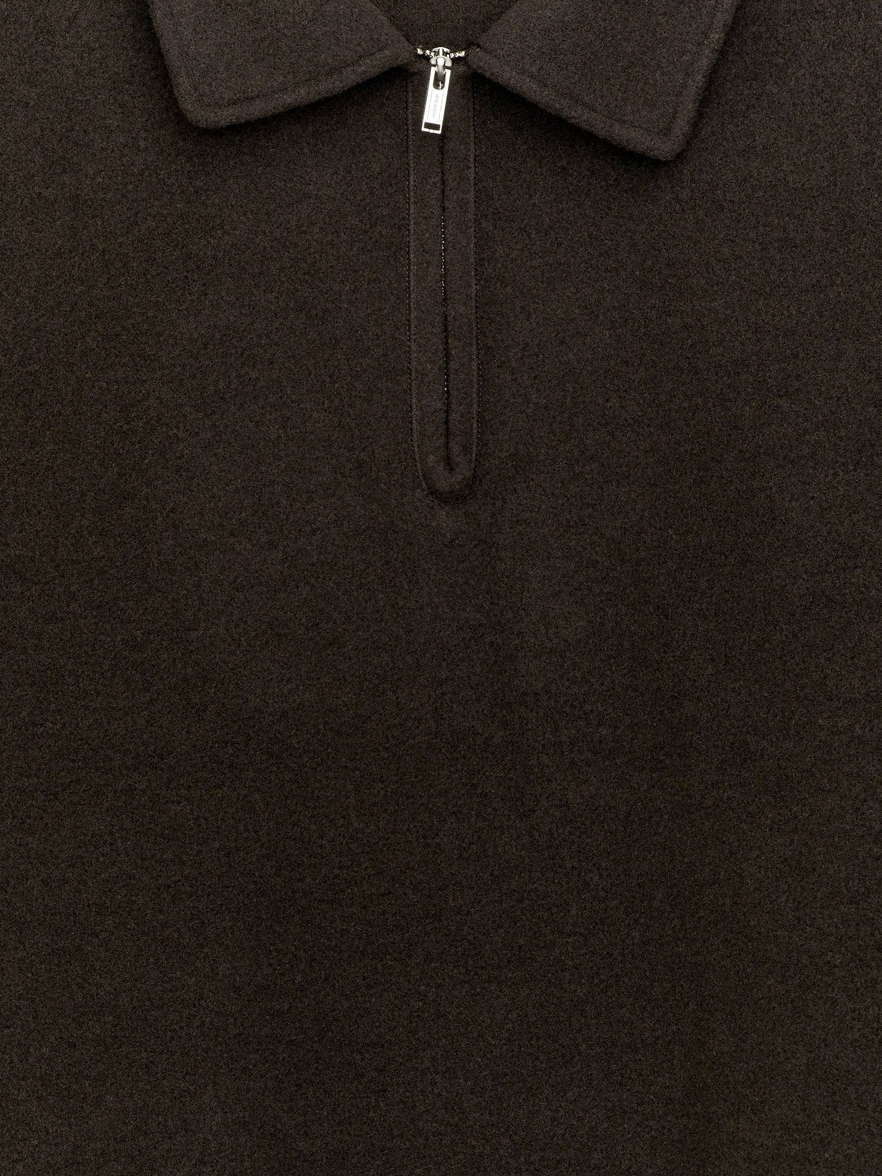 Double-Knit Half-Zip Jumper - Dark Brown - Relaxed fit - Men - StillMedia/DescriptiveDetail - 1