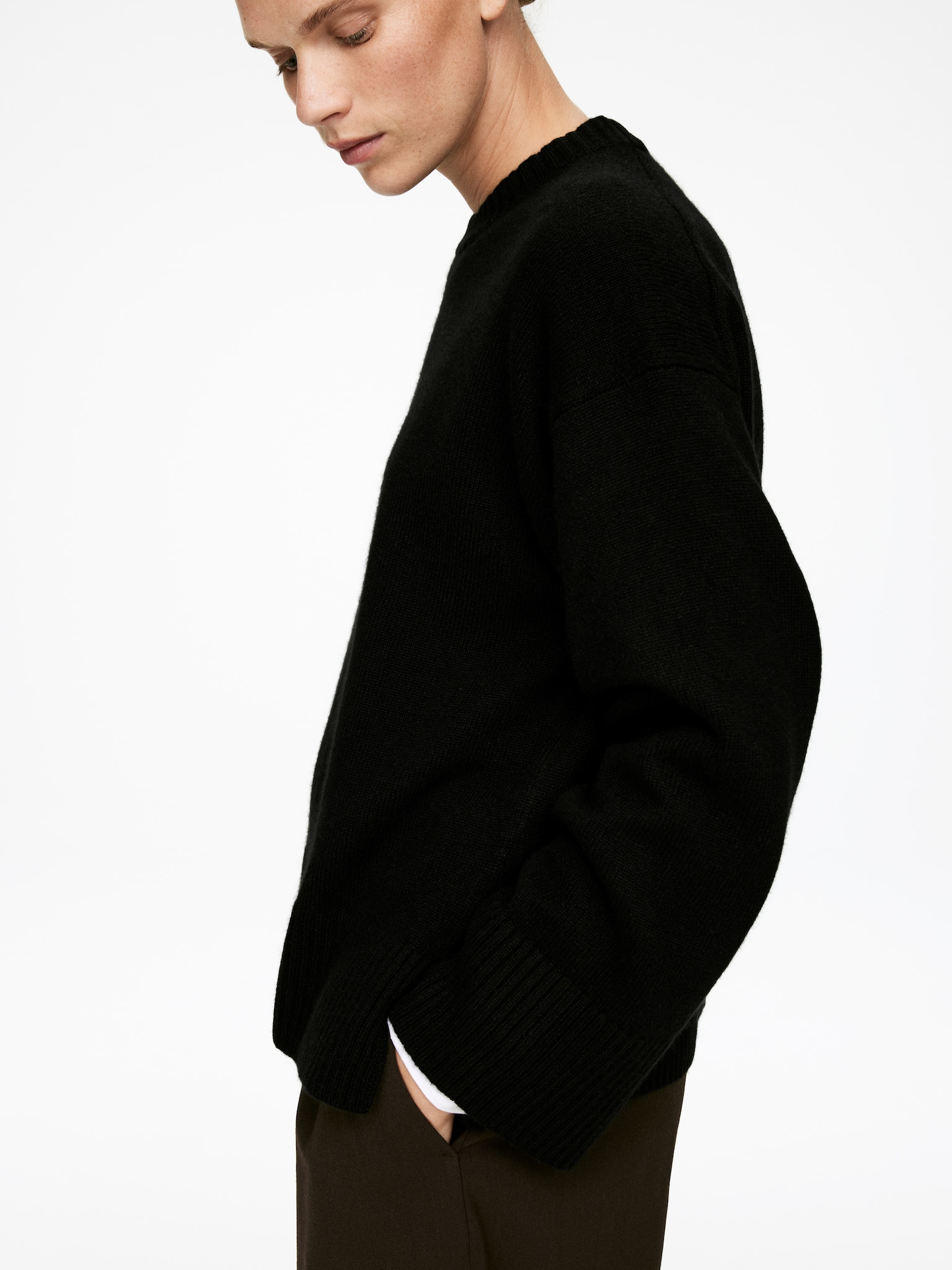 Pull oversize en pur cachemire​ - Noir - 6