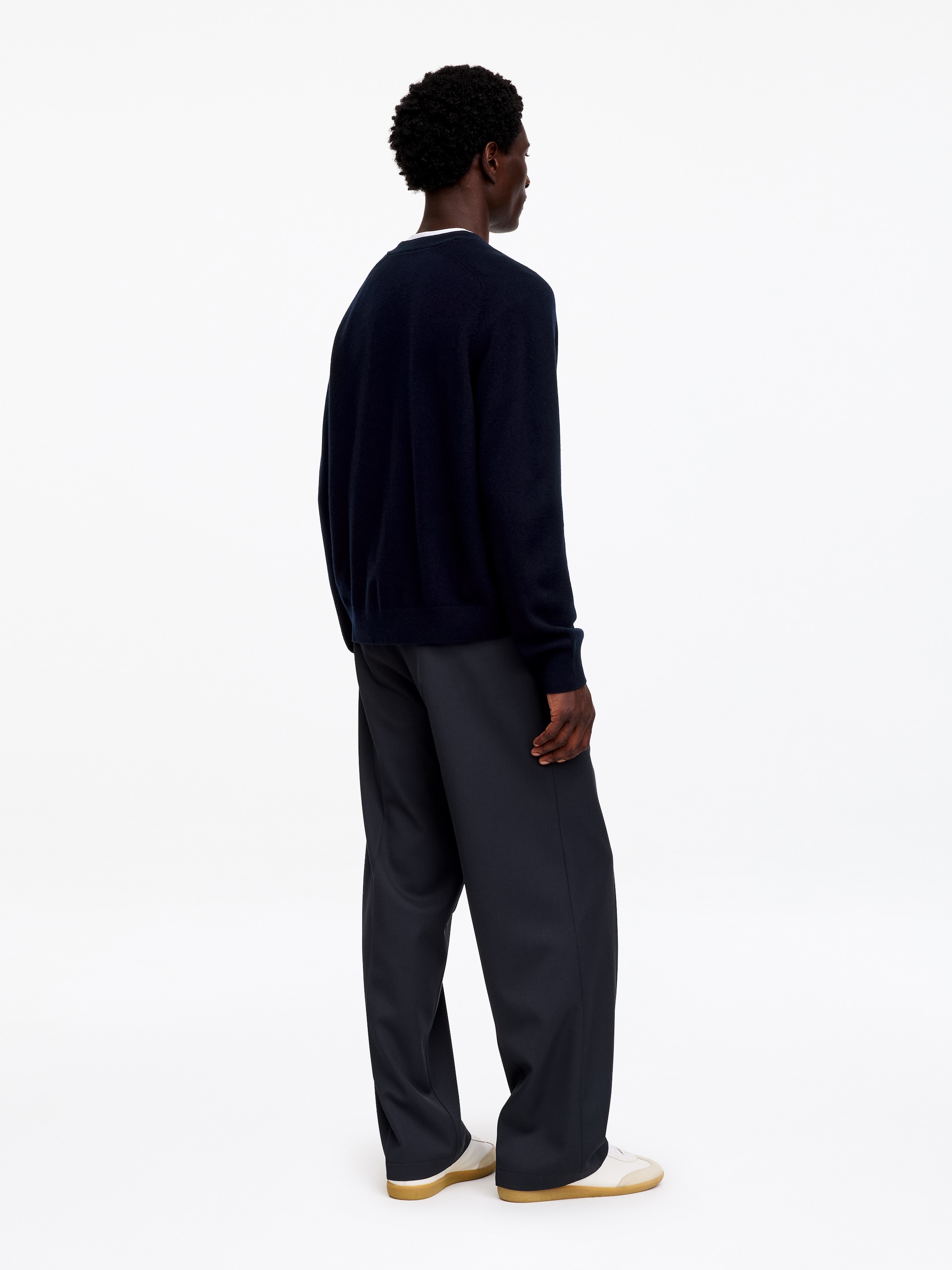 Cárdigan de lana, punto fino - Azul oscuro - Corte estándar - men - StillMedia/Lookbook - 5