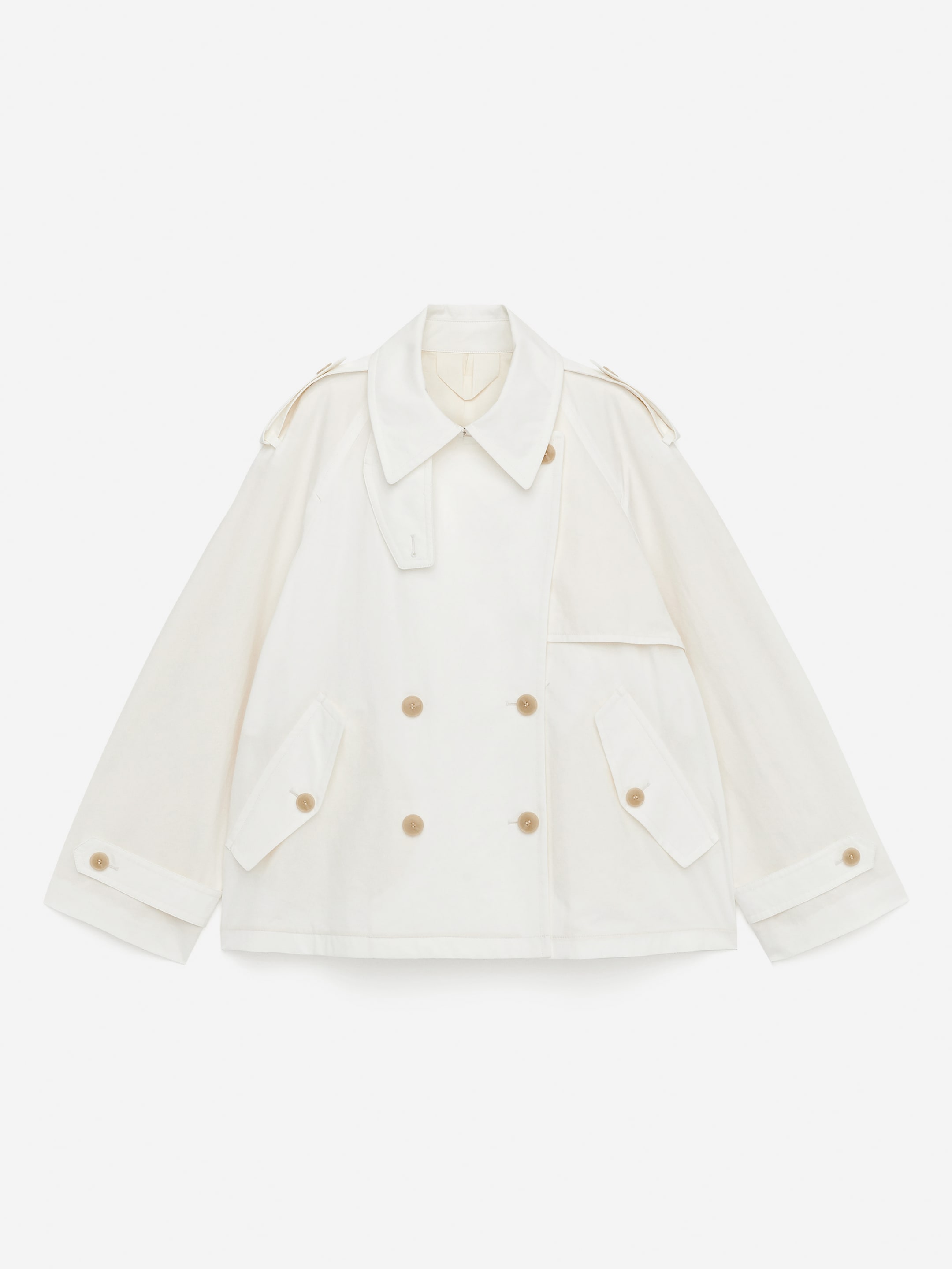 Short Trench Coat - Dusty White - Regular fit - Women - StillMedia/DescriptiveStillLife - 4