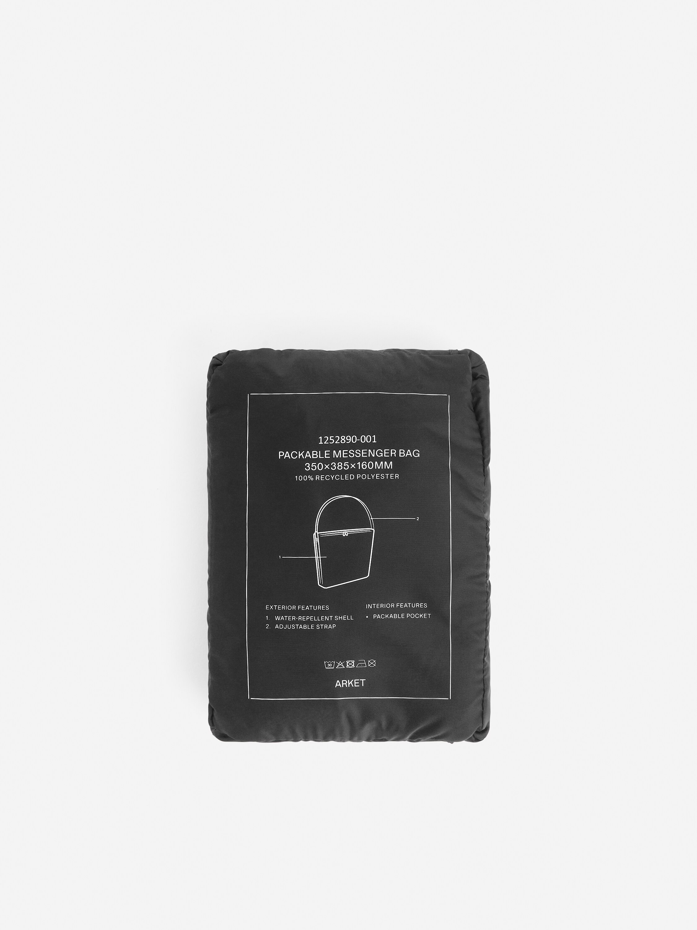 Packable Messenger Bag – Black – Travel – ARKET EU