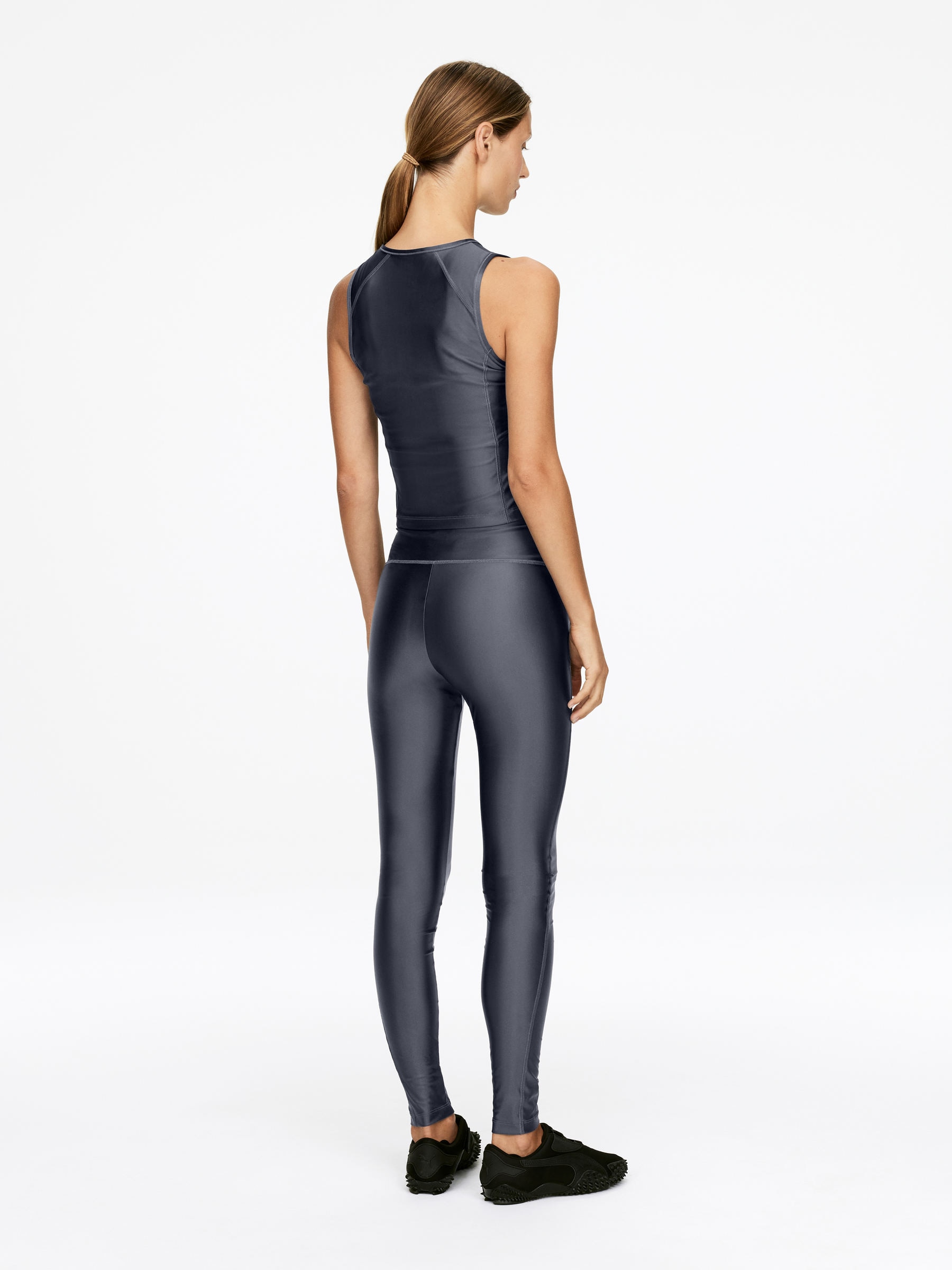 Shiny Tank Top - Dark Grey - Slim fit - Women - StillMedia/Lookbook - 5