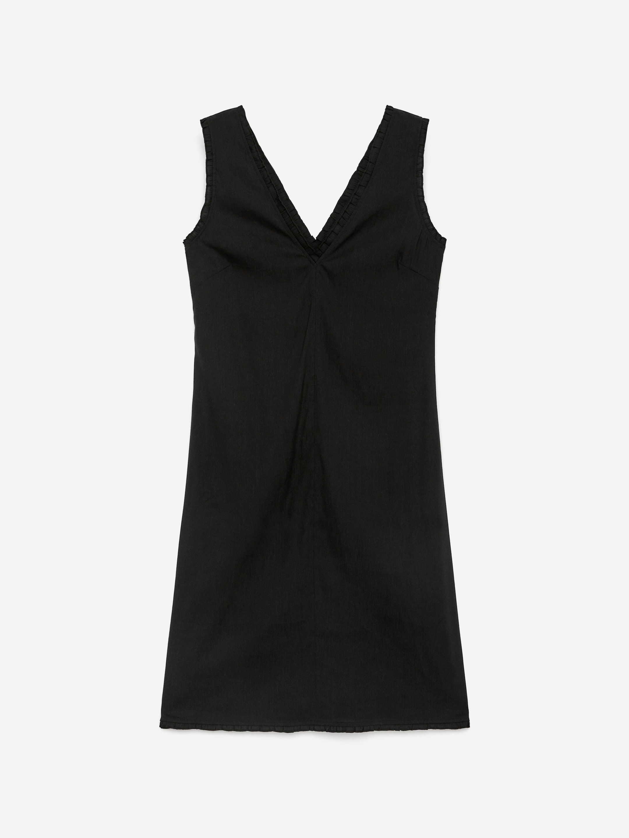Frill-Detail Dress - Black - Fason normalny - Women - StillMedia/DescriptiveStillLife - 1