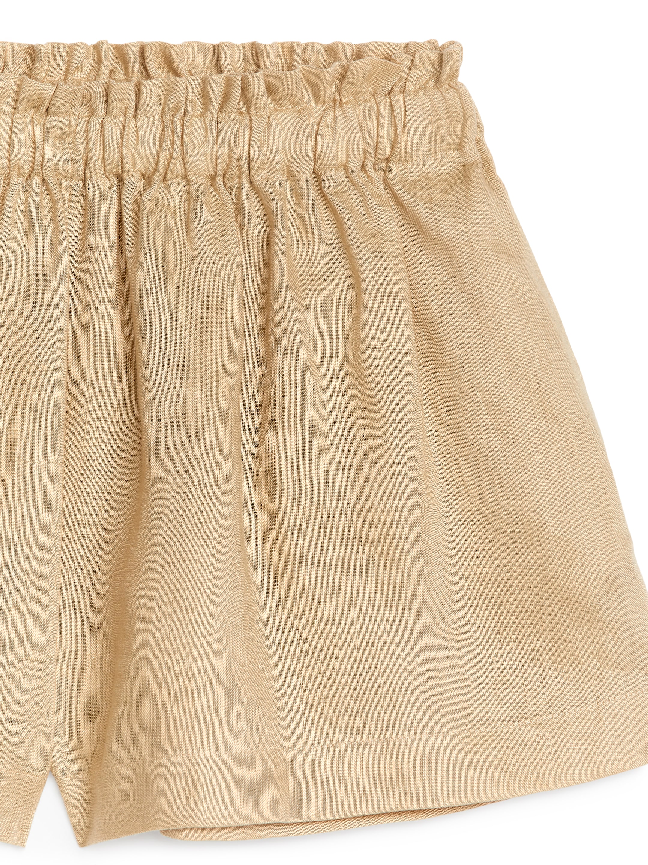 Wide Linen Shorts - Beige - Relaxed fit - children - StillMedia/DescriptiveDetail - 3