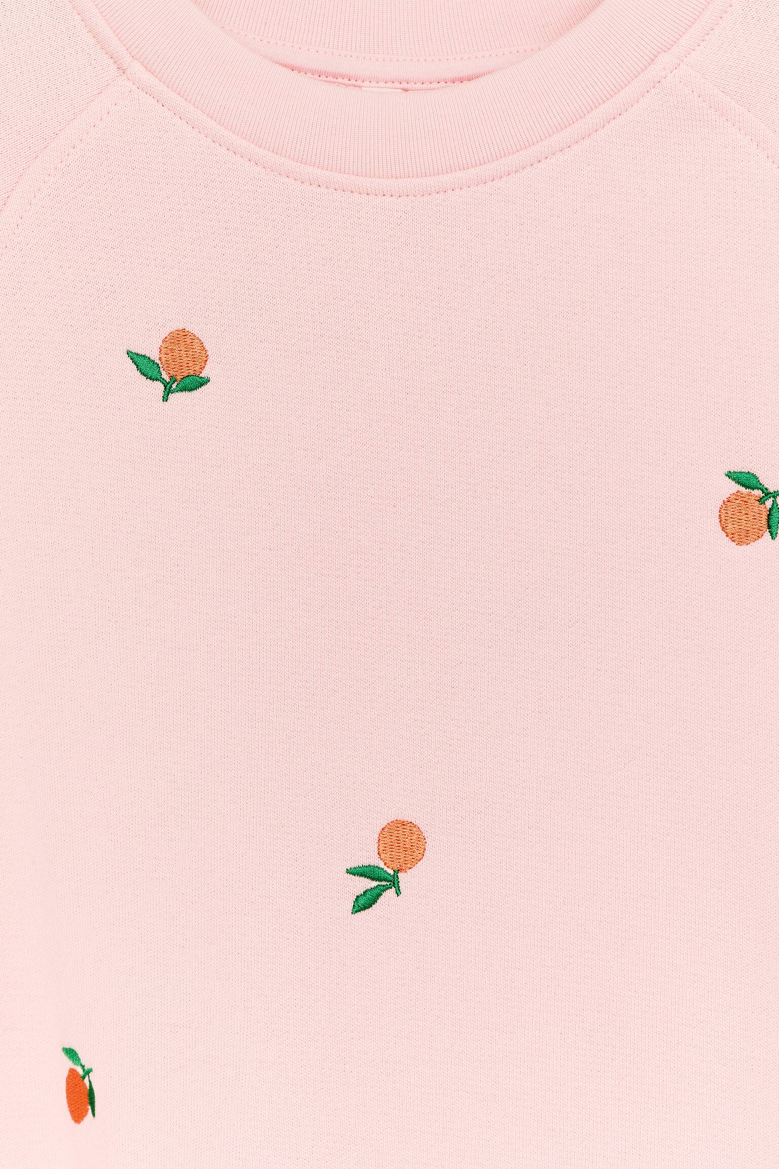 Sweatshirt med brodyr - Rosa/orange - 2