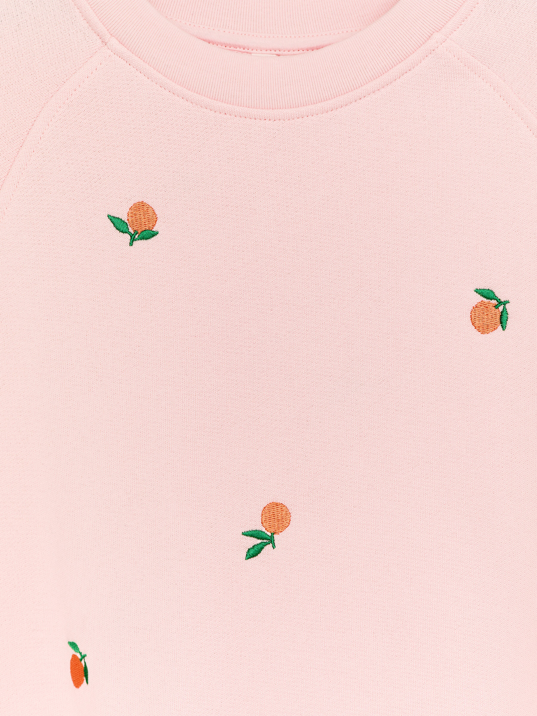 Sweatshirt mit Stickerei - Rosa/Orangen - Relaxed Fit - Children - StillMedia/DescriptiveDetail - 1