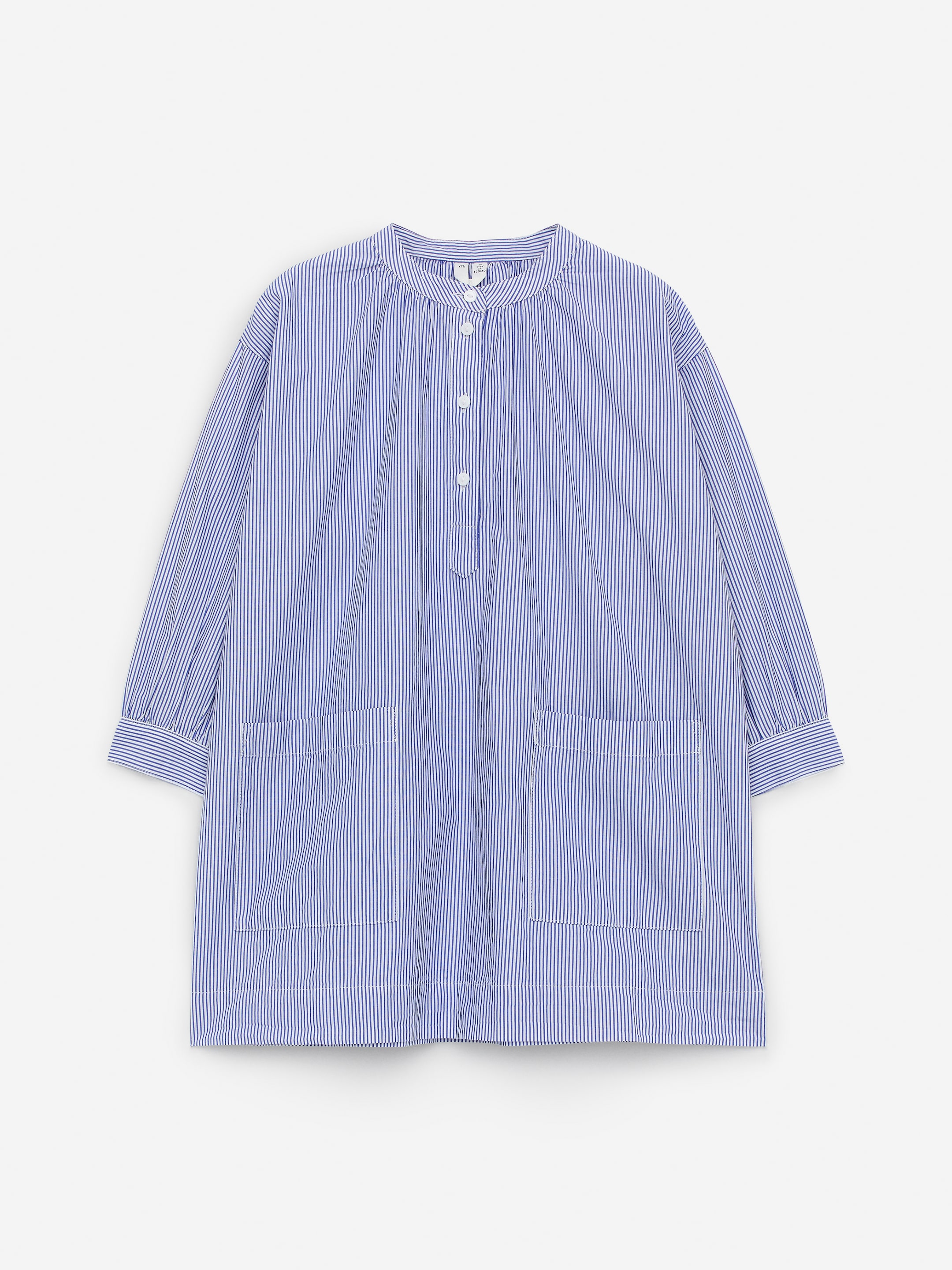Grotere afbeelding bekijken: Gathered Dress - Blue/White - KINDEREN | H&M BE 1