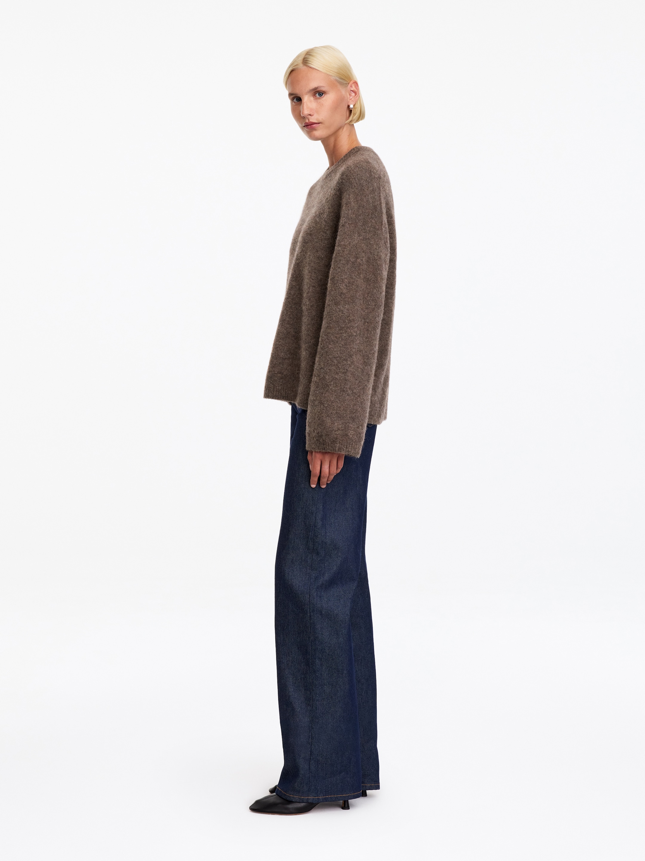Jersey de mezcla de lana y alpaca - Marrón - Oversized - women - StillMedia/Lookbook - 4